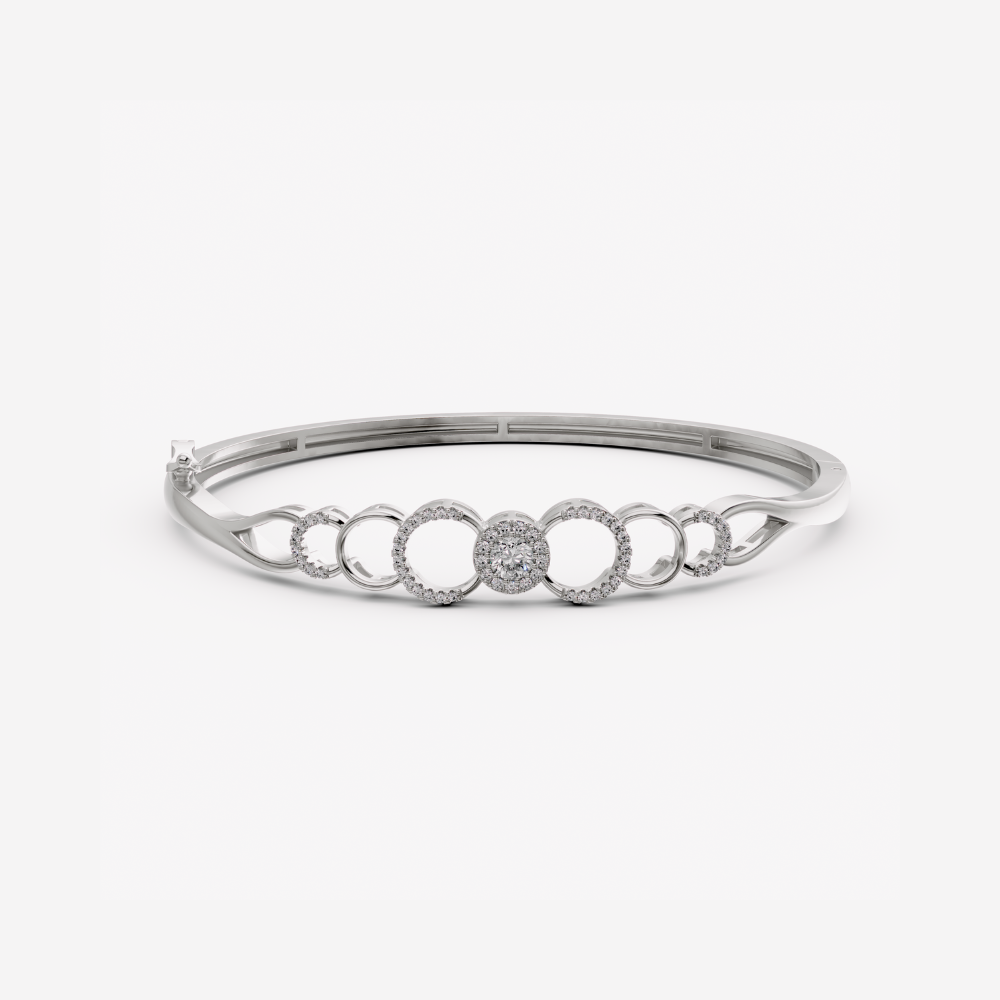 925 sterling silver Cluster Links Bangle