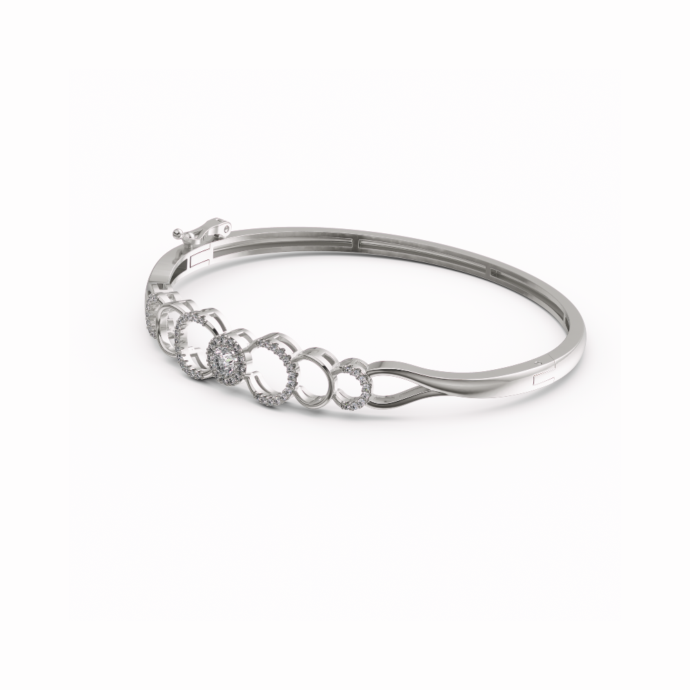 925 sterling silver Cluster Links Bangle