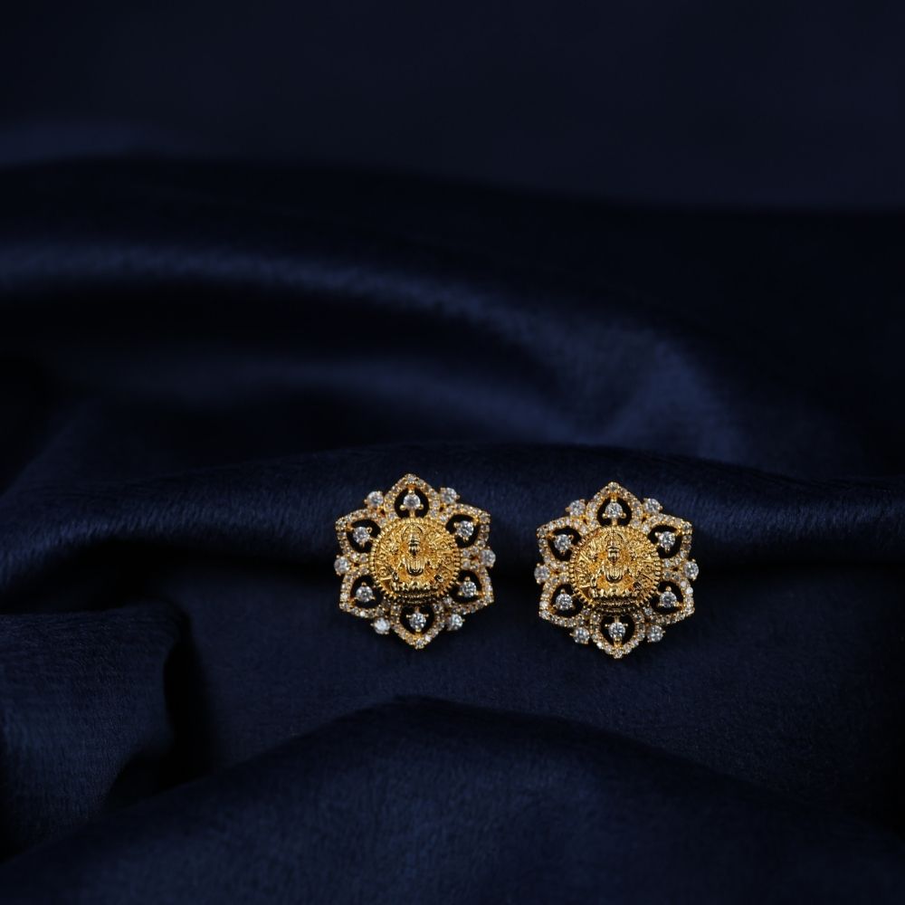 925 silver south Indian big stud earrings for women and girls