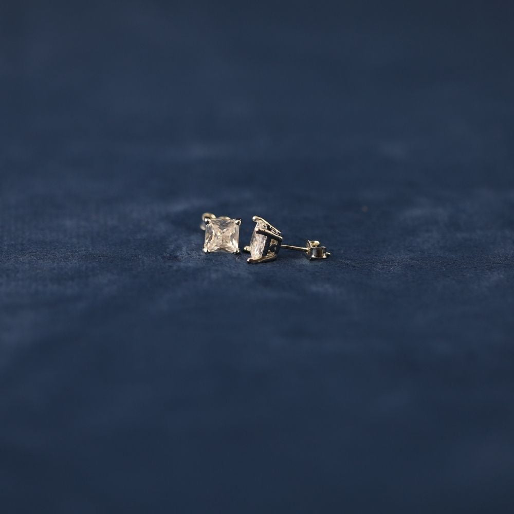 925 silver solitaire stud earring for unisex