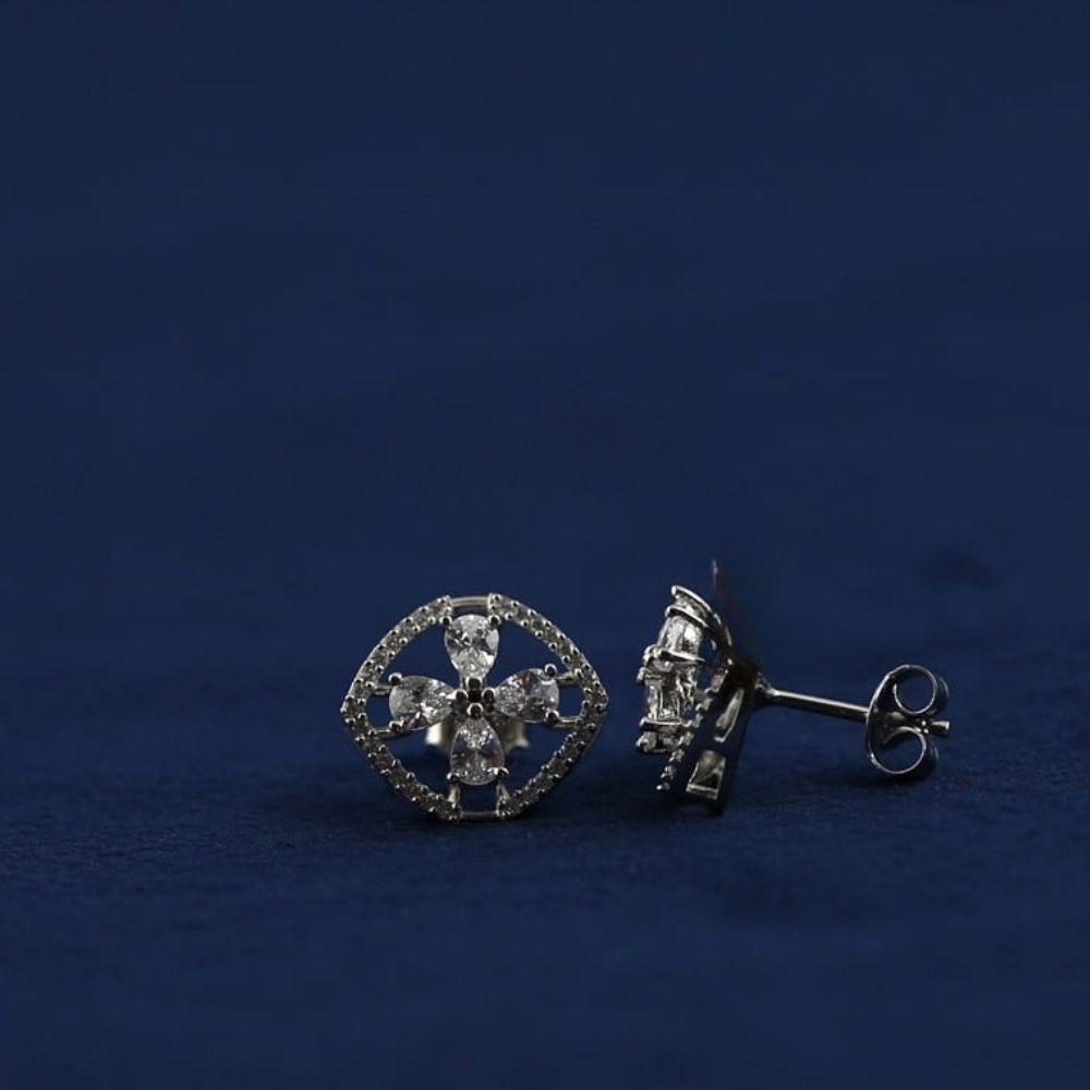 925 silver small stud earrings for women and girls