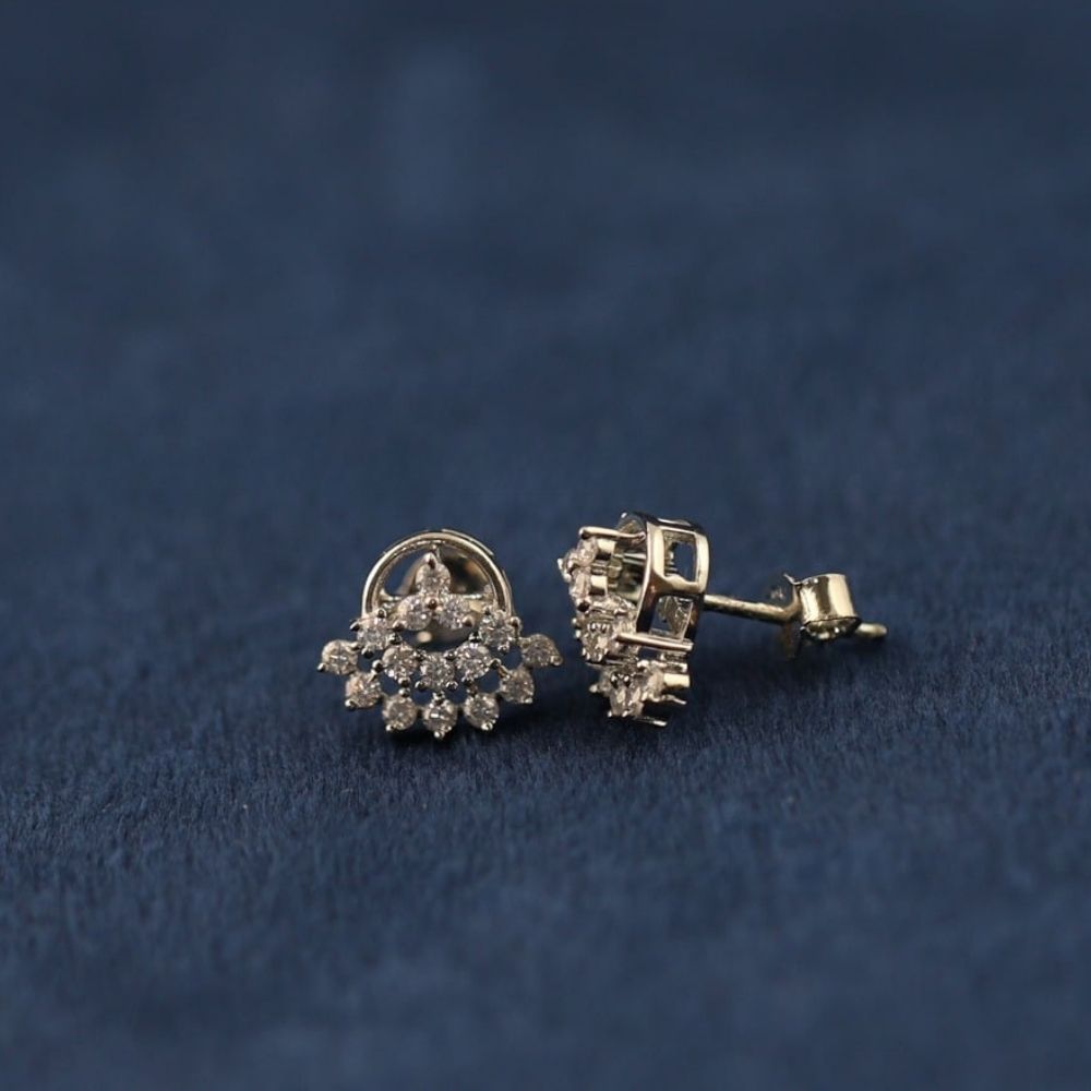 925 silver small stud earrings for women and girls