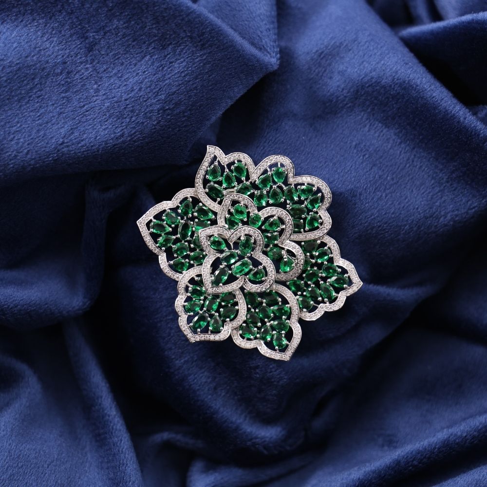 Exquisite flower Silver Brooch For Him & Her