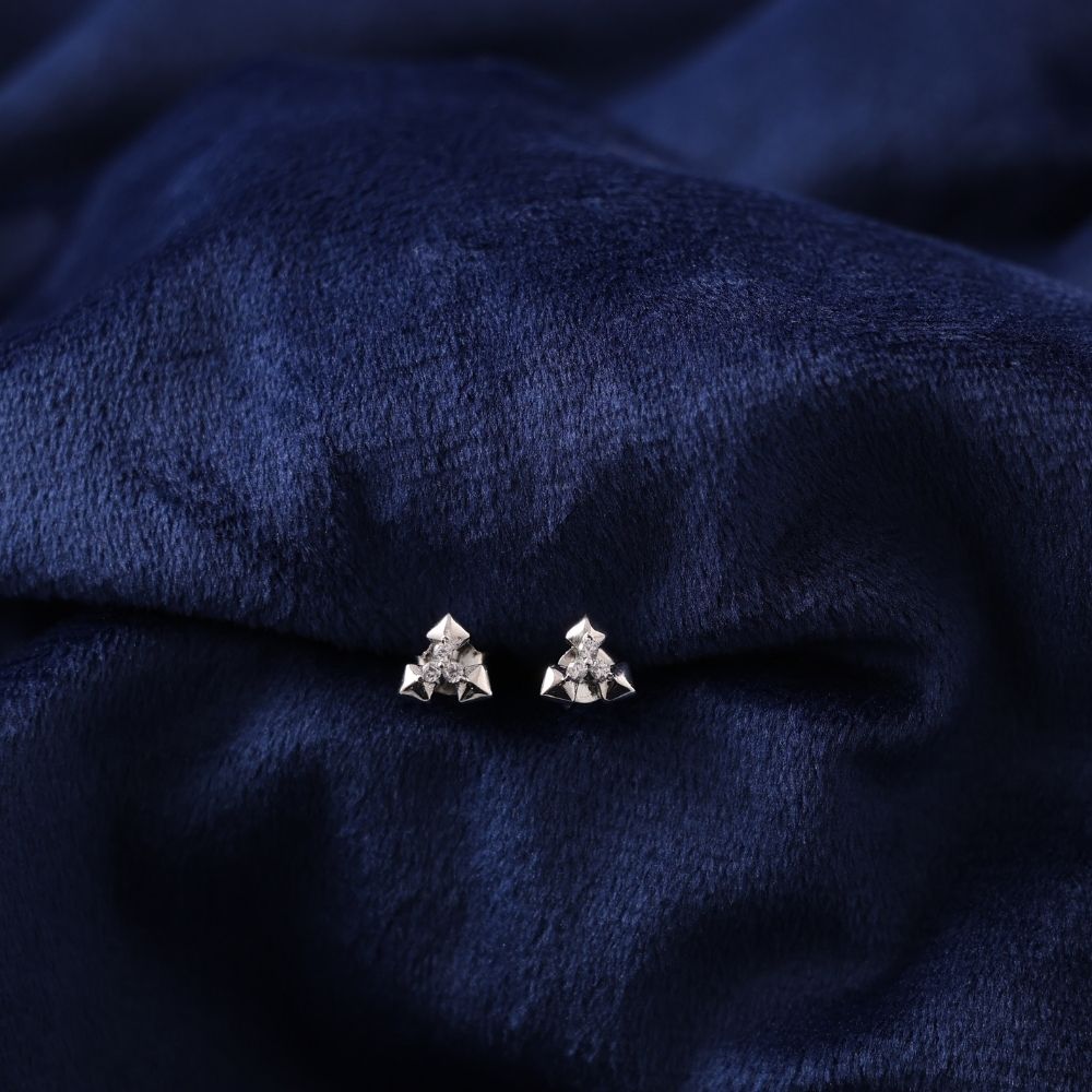 925 silver stud earrings for women and girls
