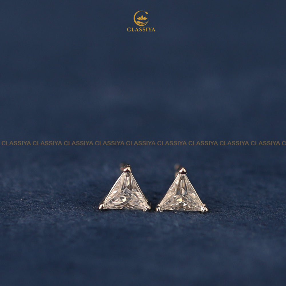 925 silver solitaire stud earrings