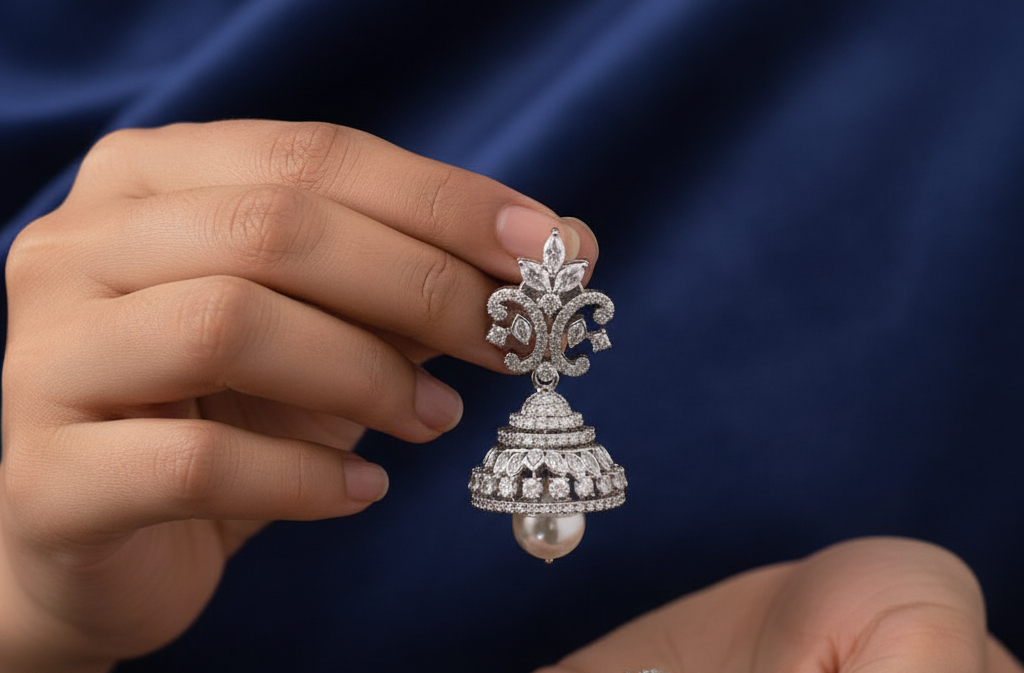 925 silver Earrings Jhumka