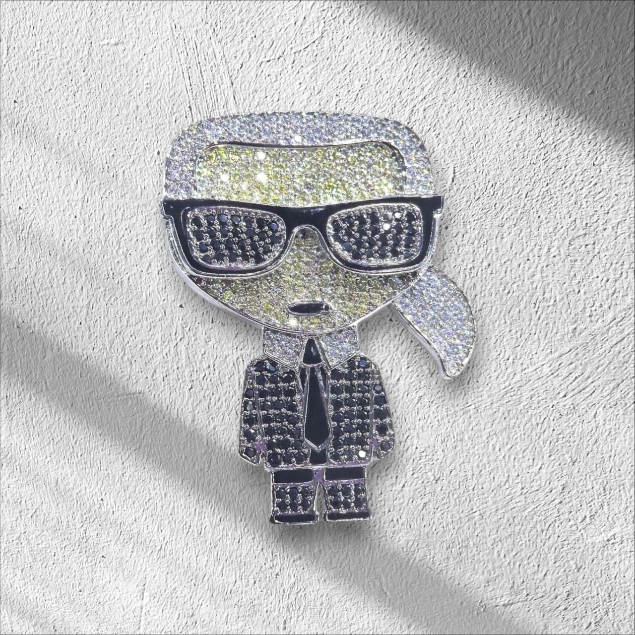 The Iconic Fashion Designer CZ Brooch made of 925 Silver