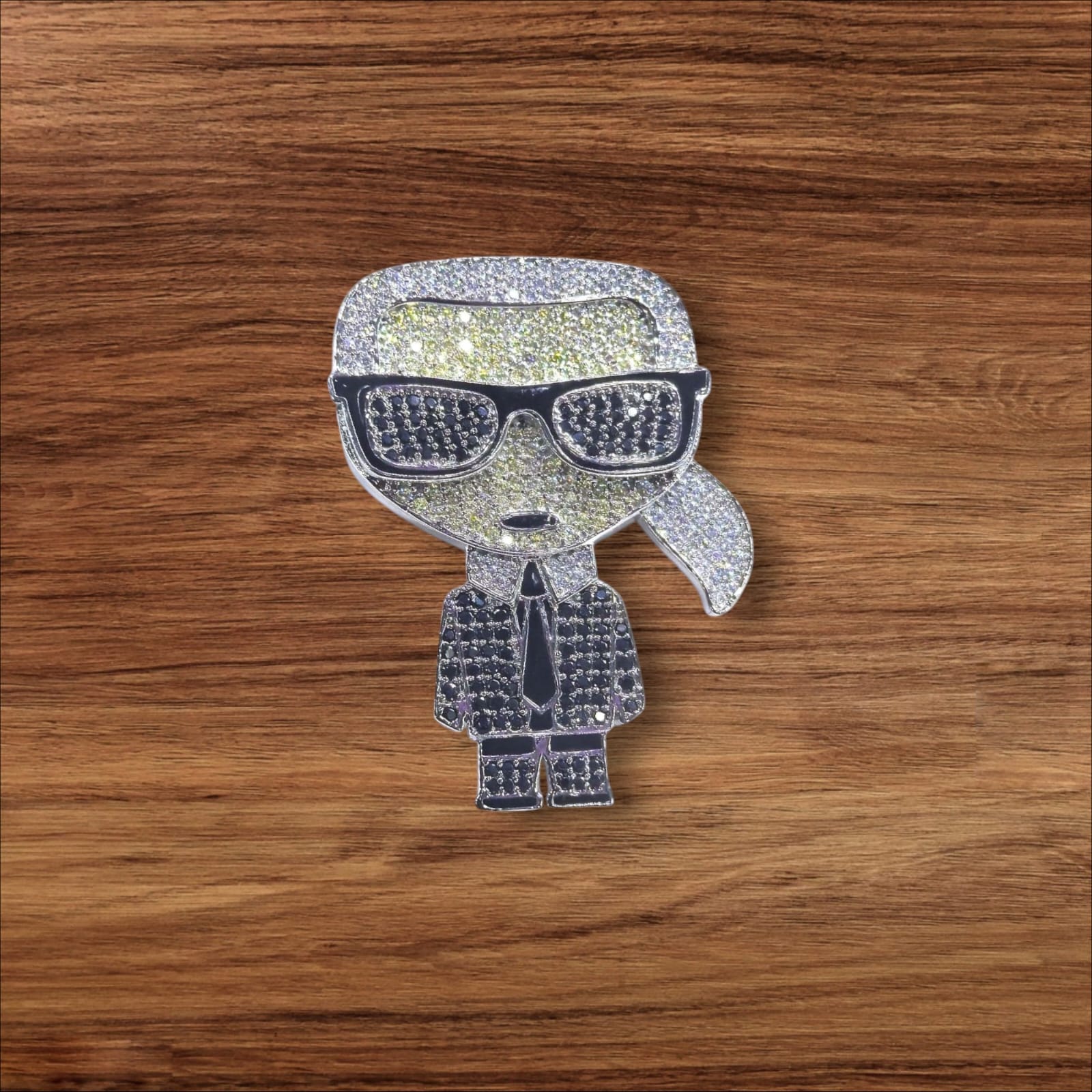 The Iconic Fashion Designer CZ Brooch made of 925 Silver