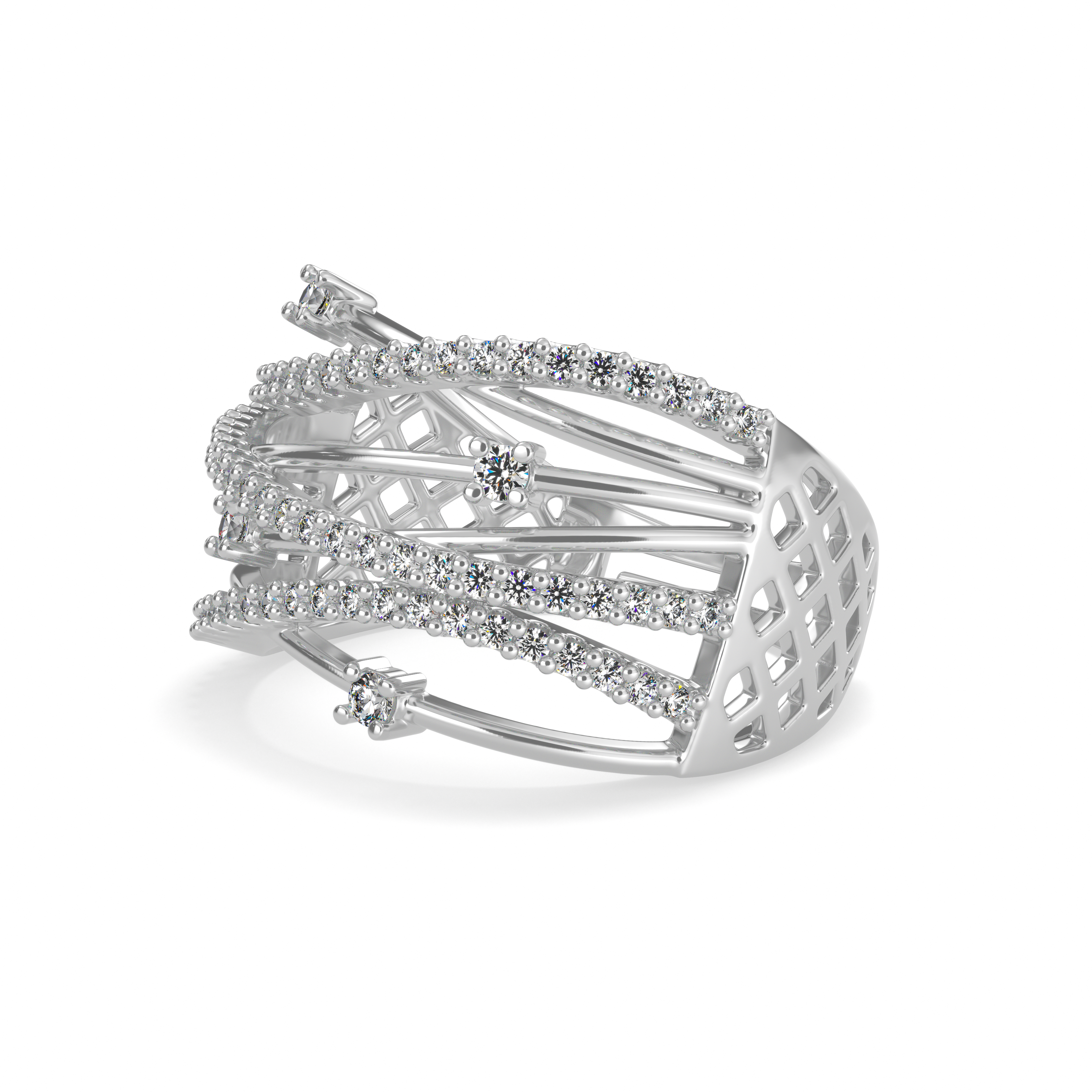 925 silver twisted hollow finger ring for women and girls