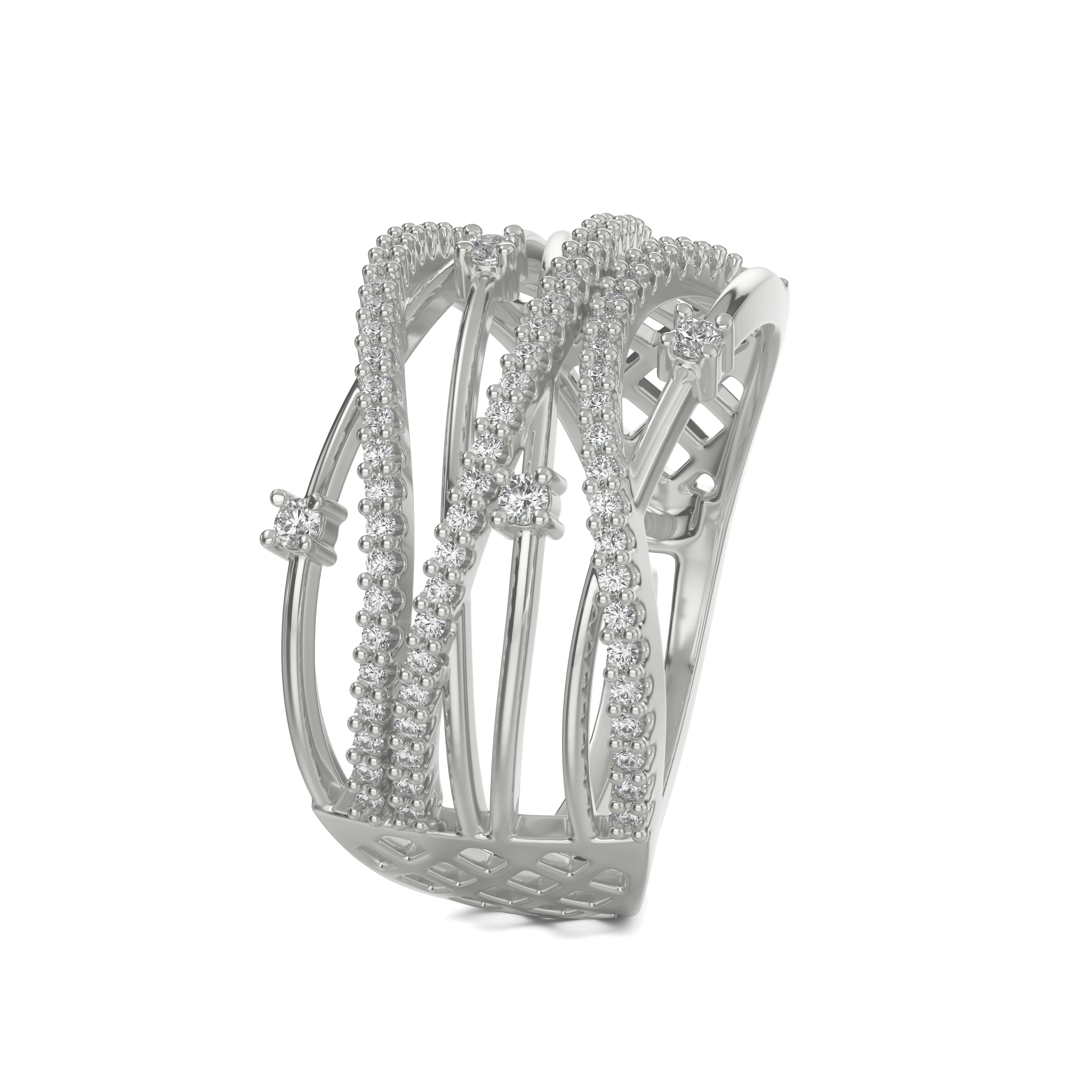 925 silver twisted hollow finger ring for women and girls