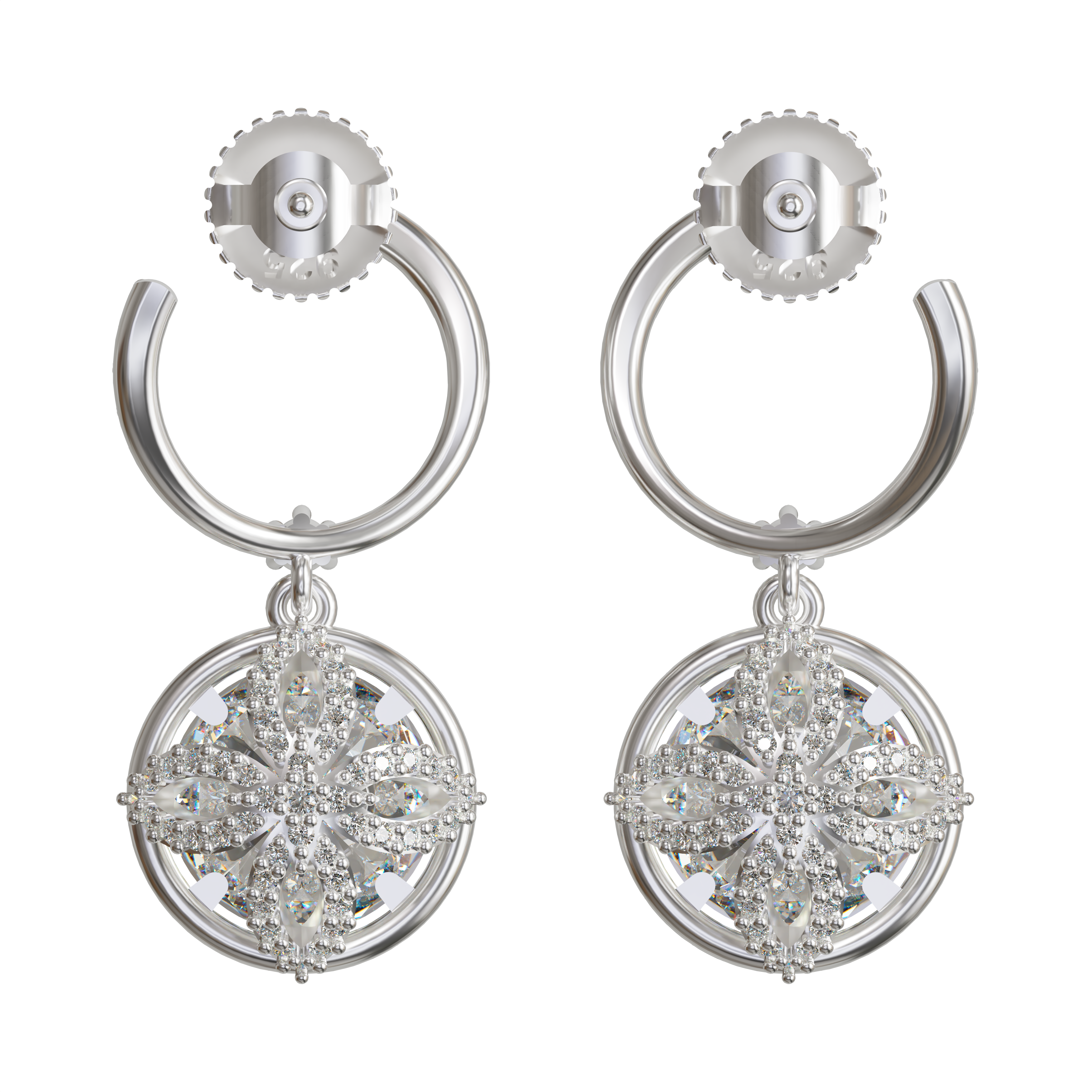 925 silver drop earrings for women and girls