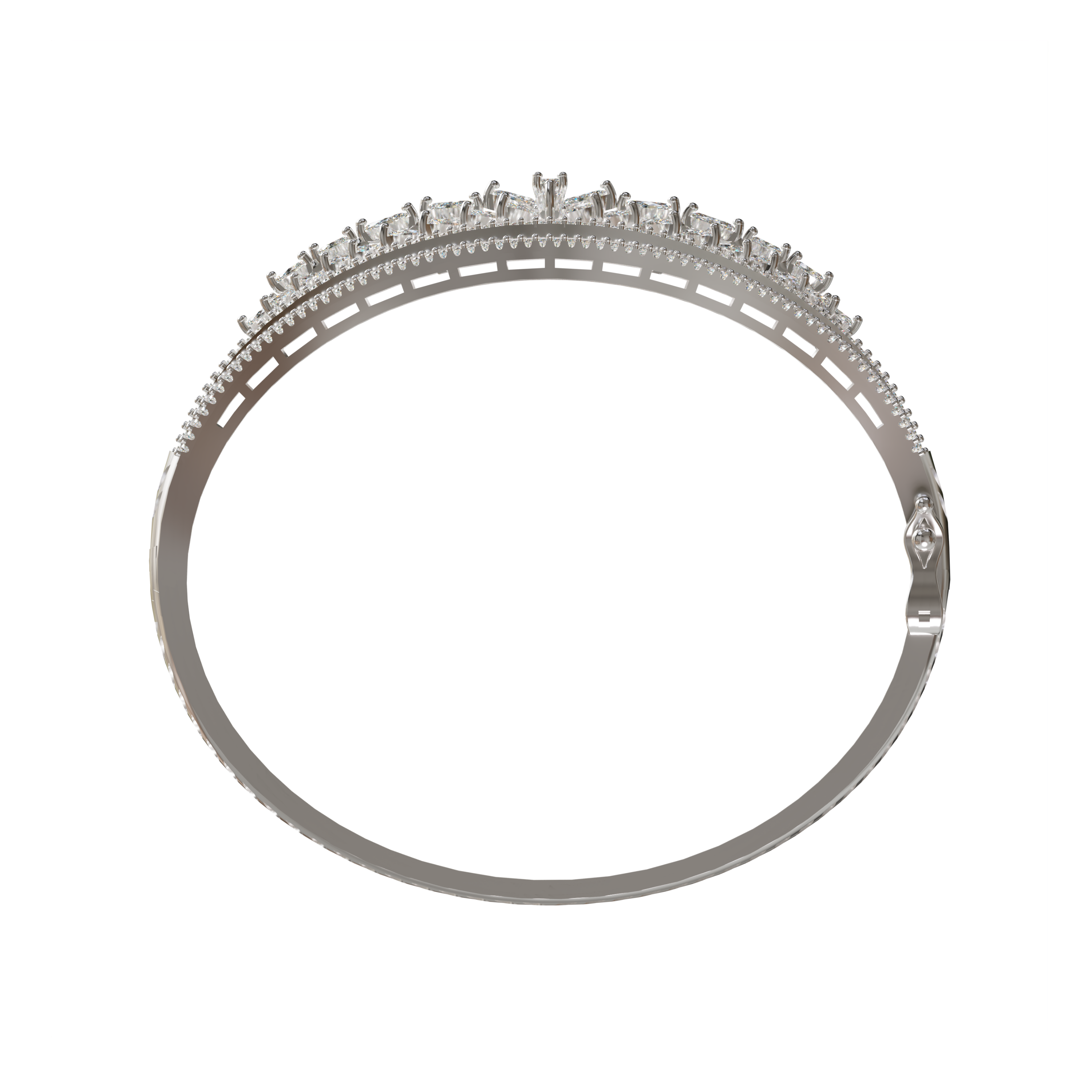 925 Silver CZ Cubic Zircon Stone Wraparound Bracelet