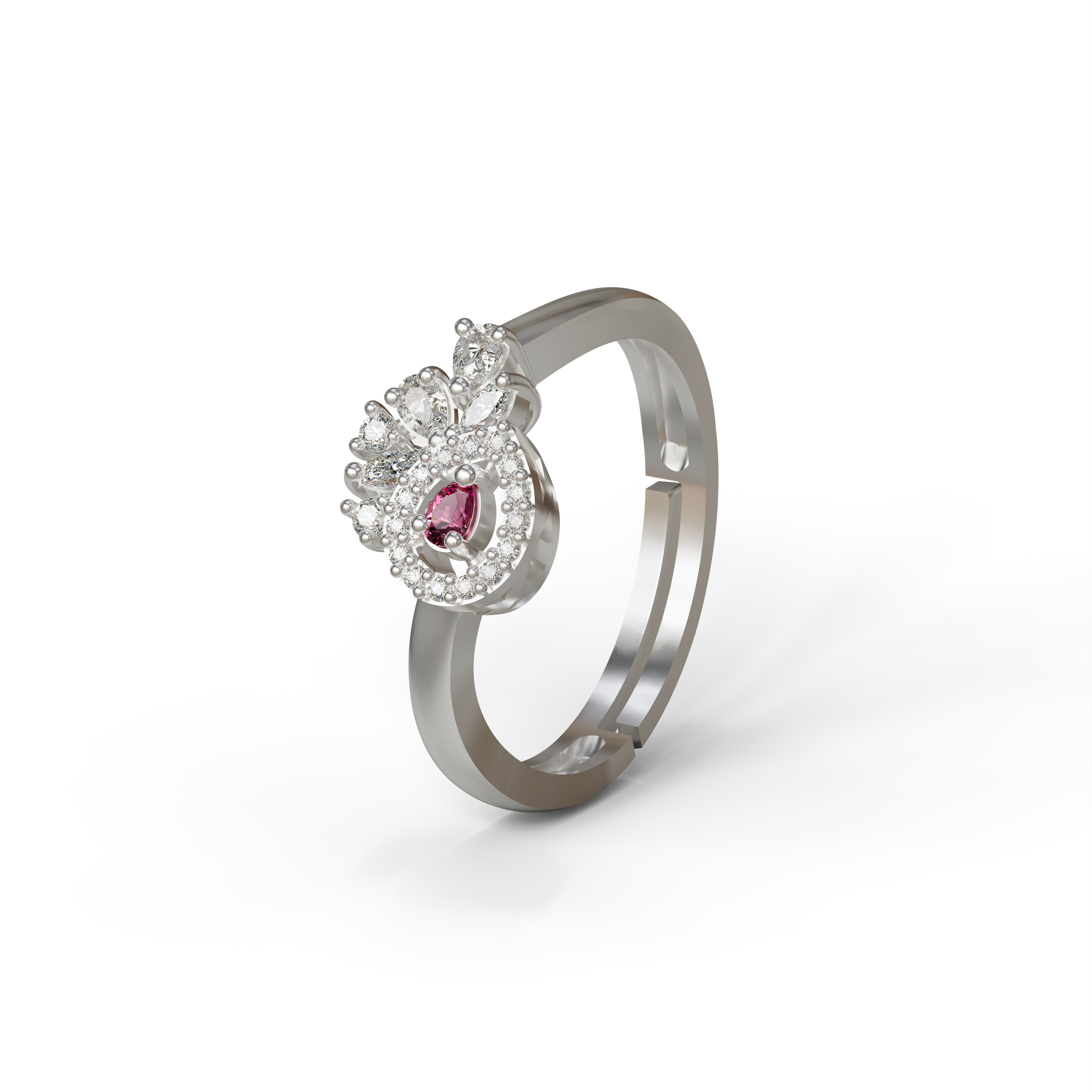 925 silver slick designer finger ring for women and girls