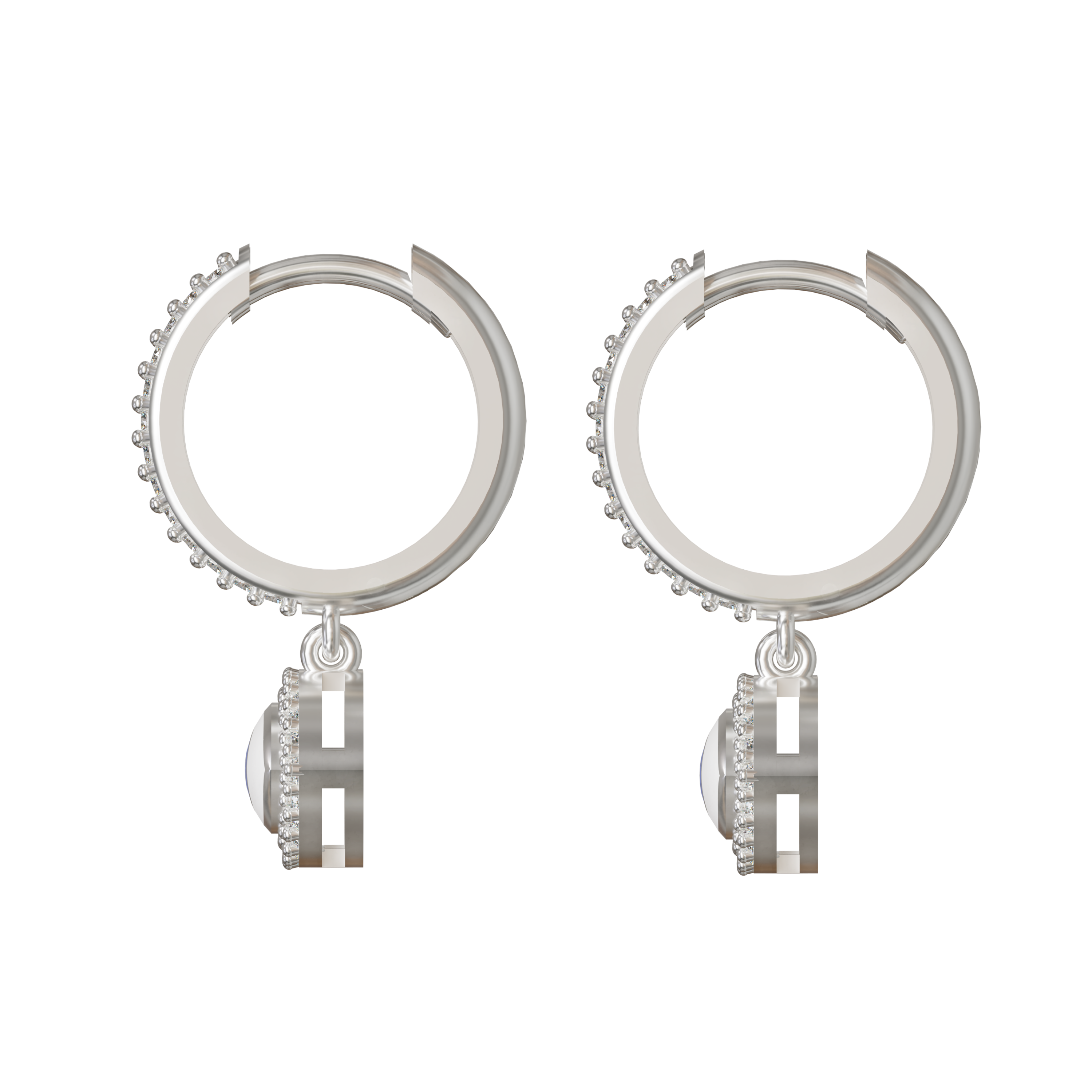 925 Sterling Silver Dainty Evil Eye Hoop Earrings Bali