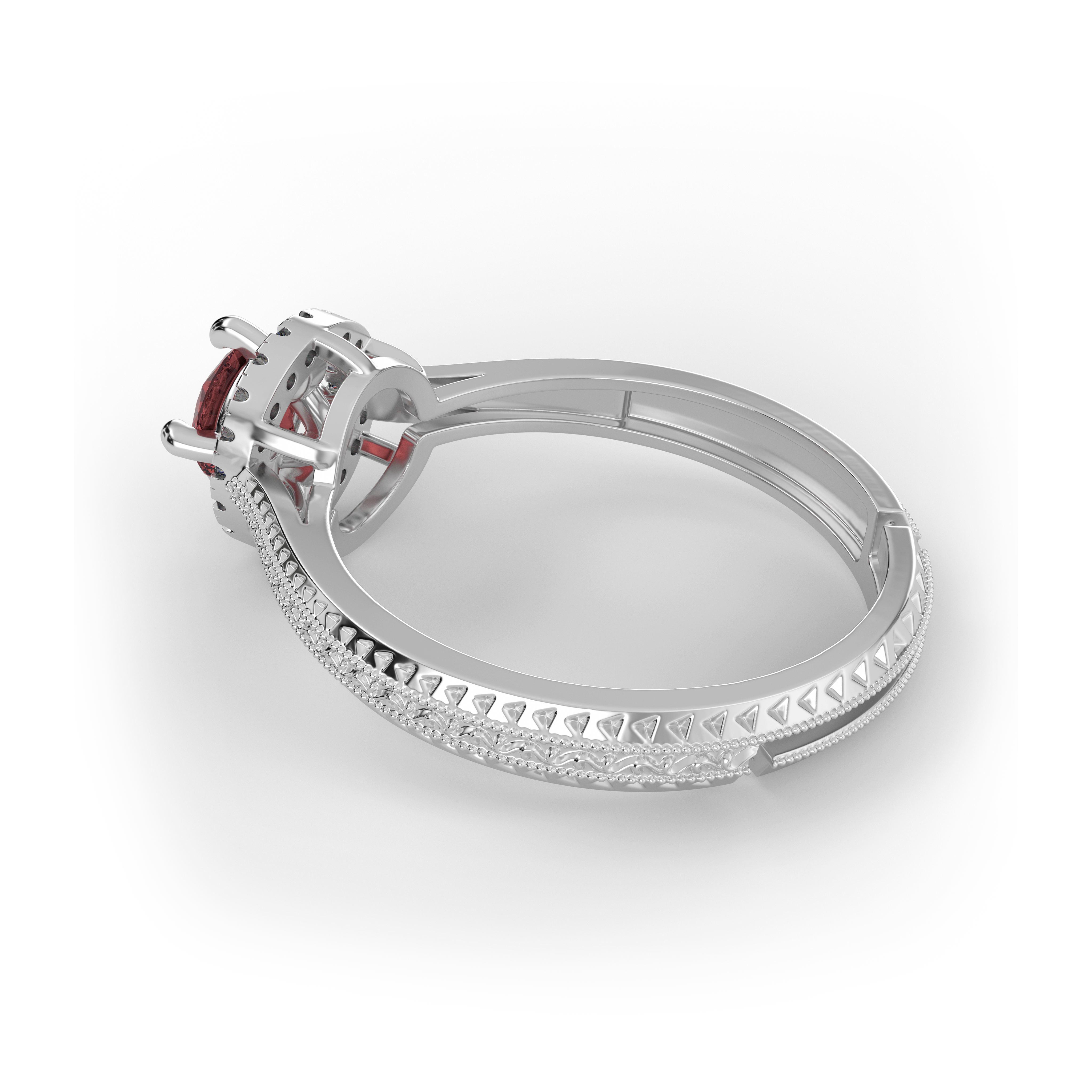 925 silver Solitaire designer finger ring for women and girls