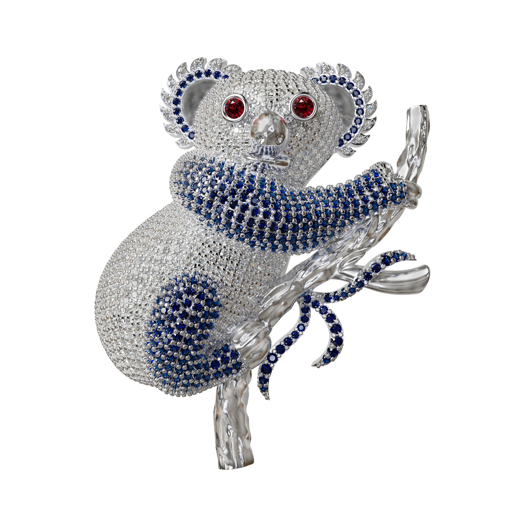 925 Silver animal koala Brooch safety pin For Him & Her