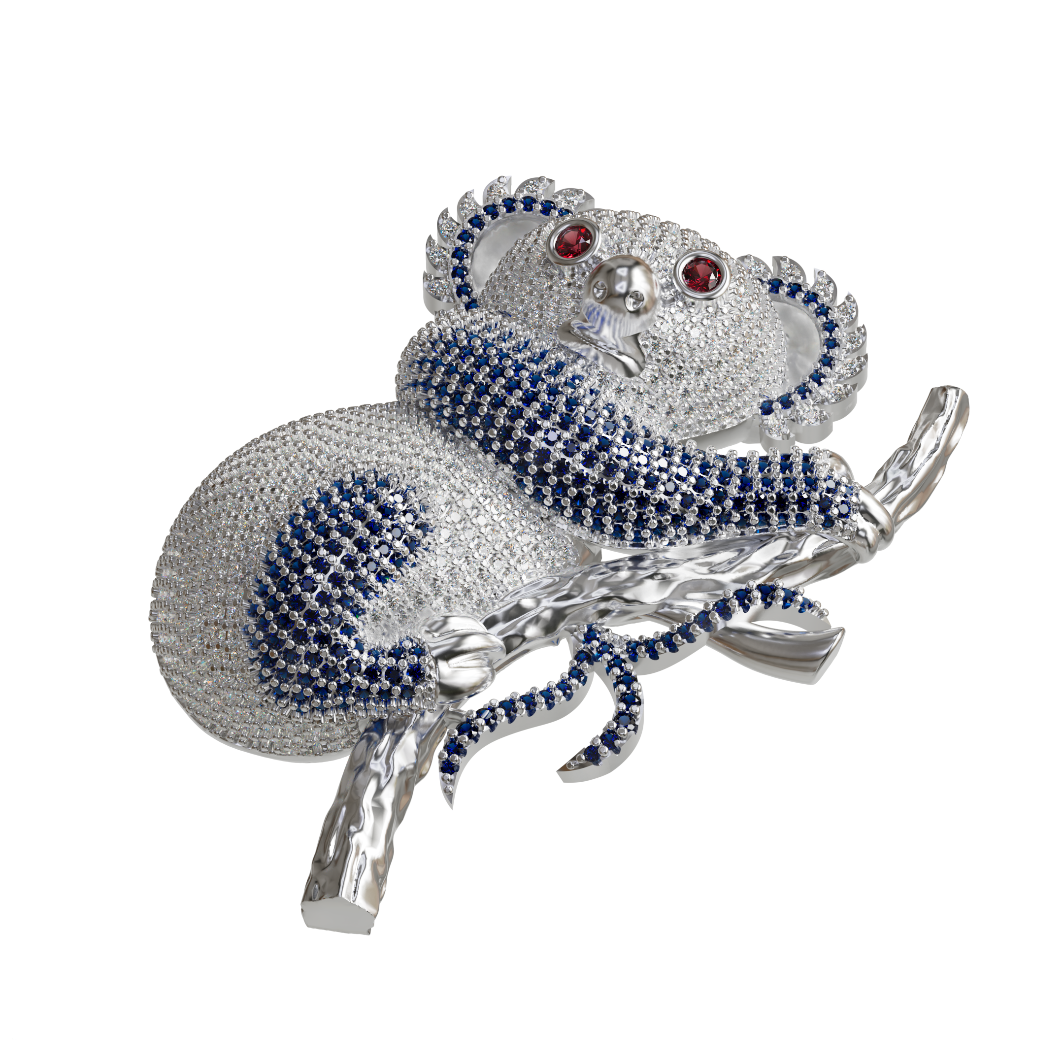 925 Silver animal koala Brooch safety pin For Him & Her