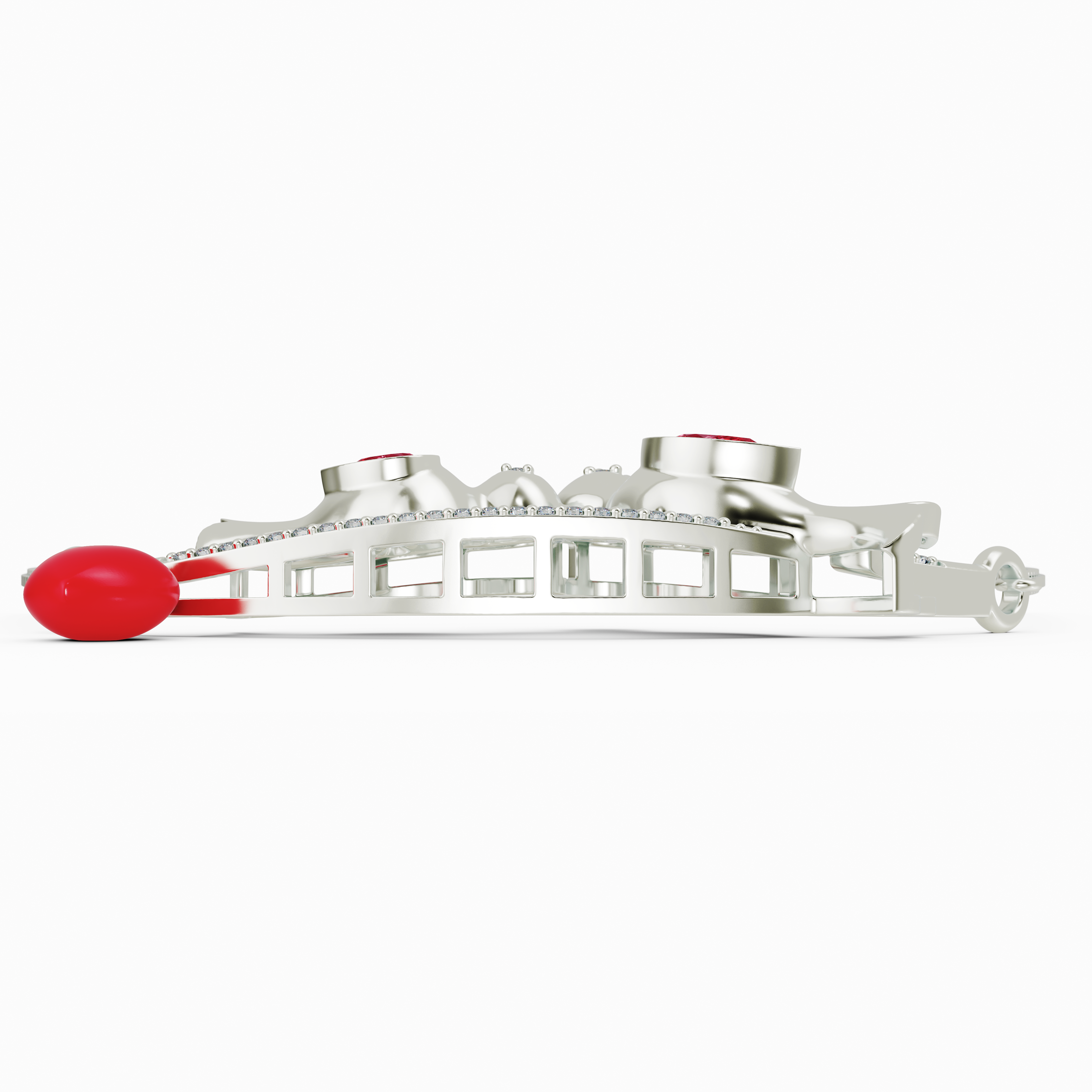 925 Sterling Silver Two Birds on a Branch Necklace - Sparkling CZ Tanmaniya