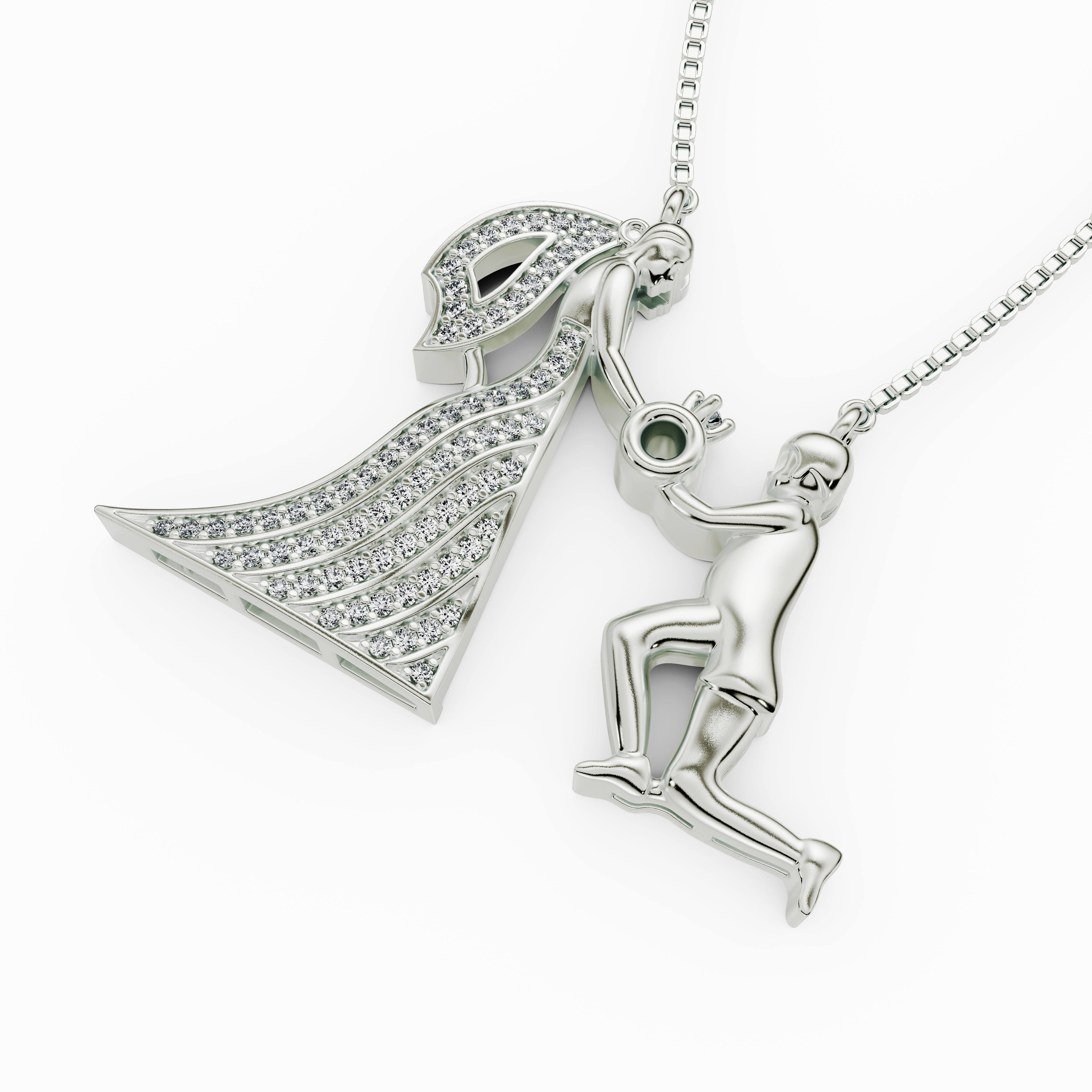 Anniversary Gift 925 Silver Wedding Tanmaniya - Luxury CZ Proposal Pendant