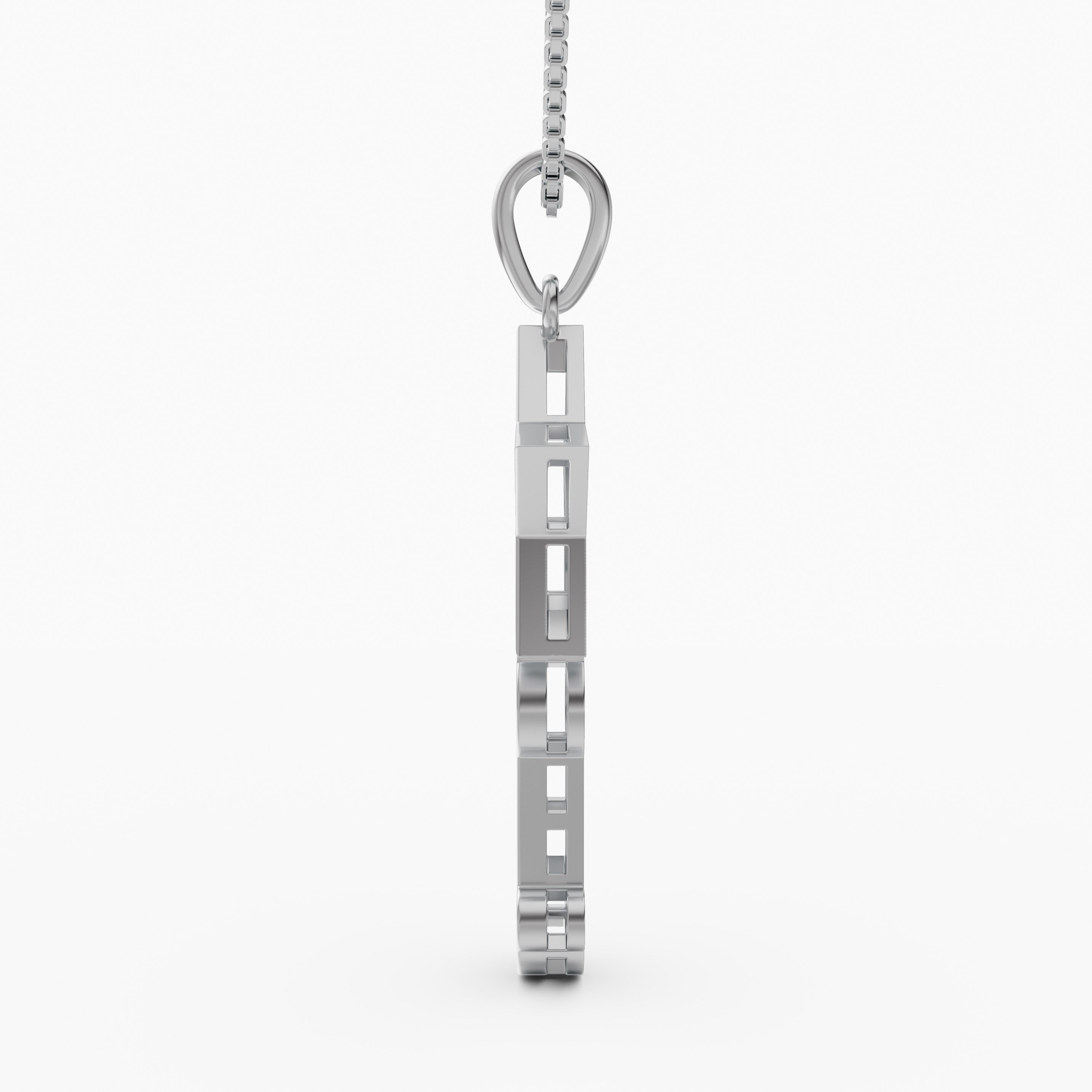 Whimsical Magic Star Wand Pendant in 925 Silver with Blue & White Enamel