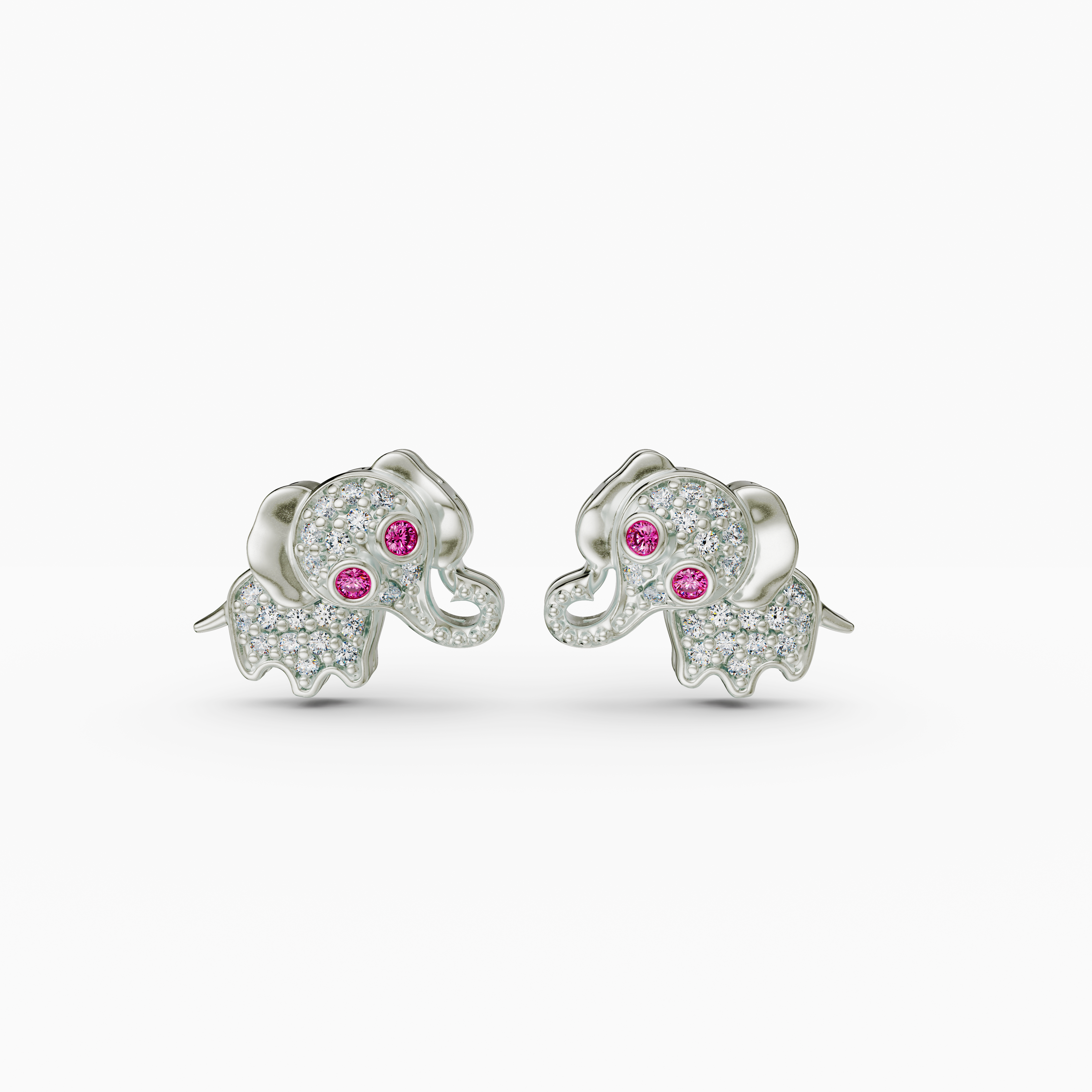 Made of 925 Sterling Silver & Cubic Zirconia Baby Elephant Earring | Kids collection