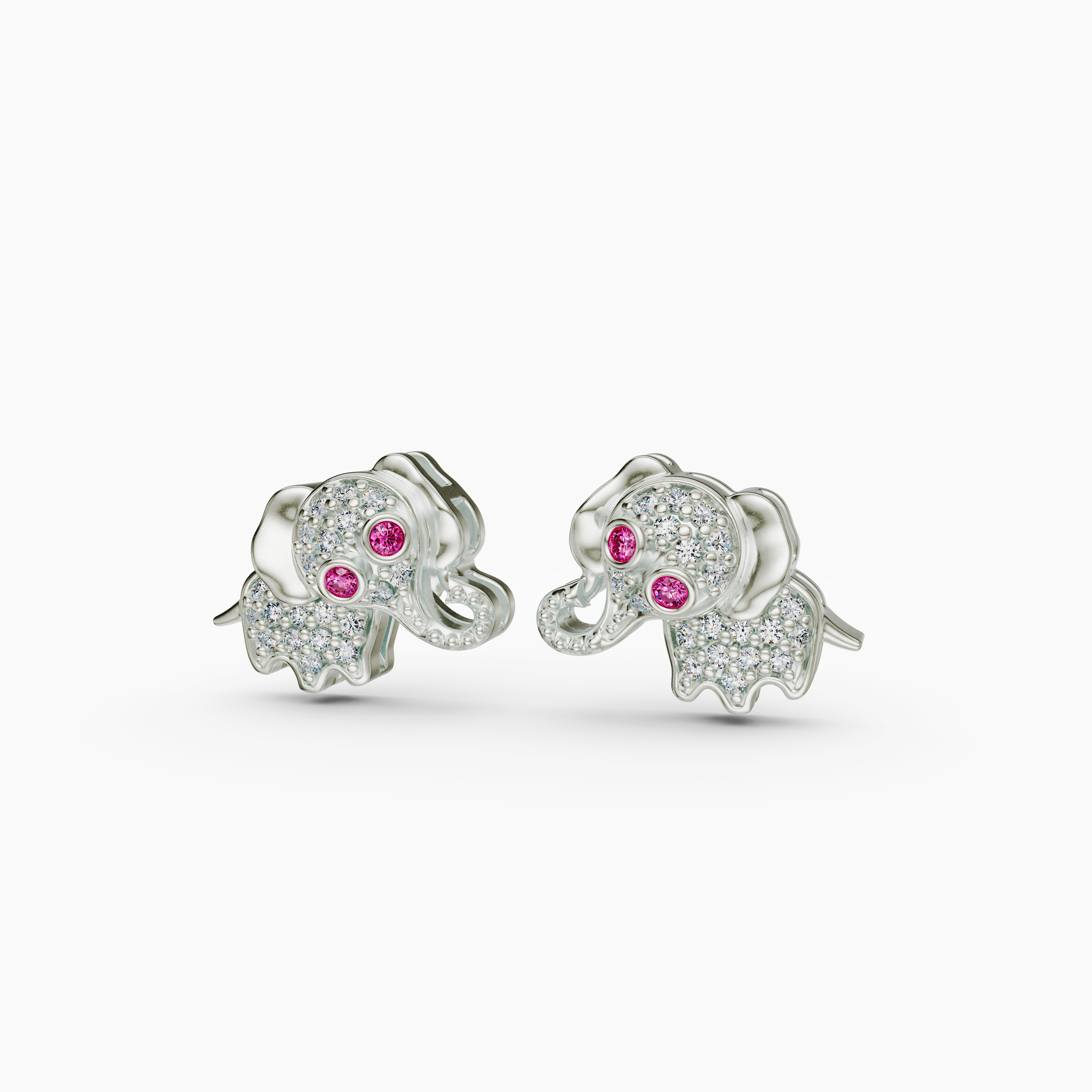 Made of 925 Sterling Silver & Cubic Zirconia Baby Elephant Earring | Kids collection