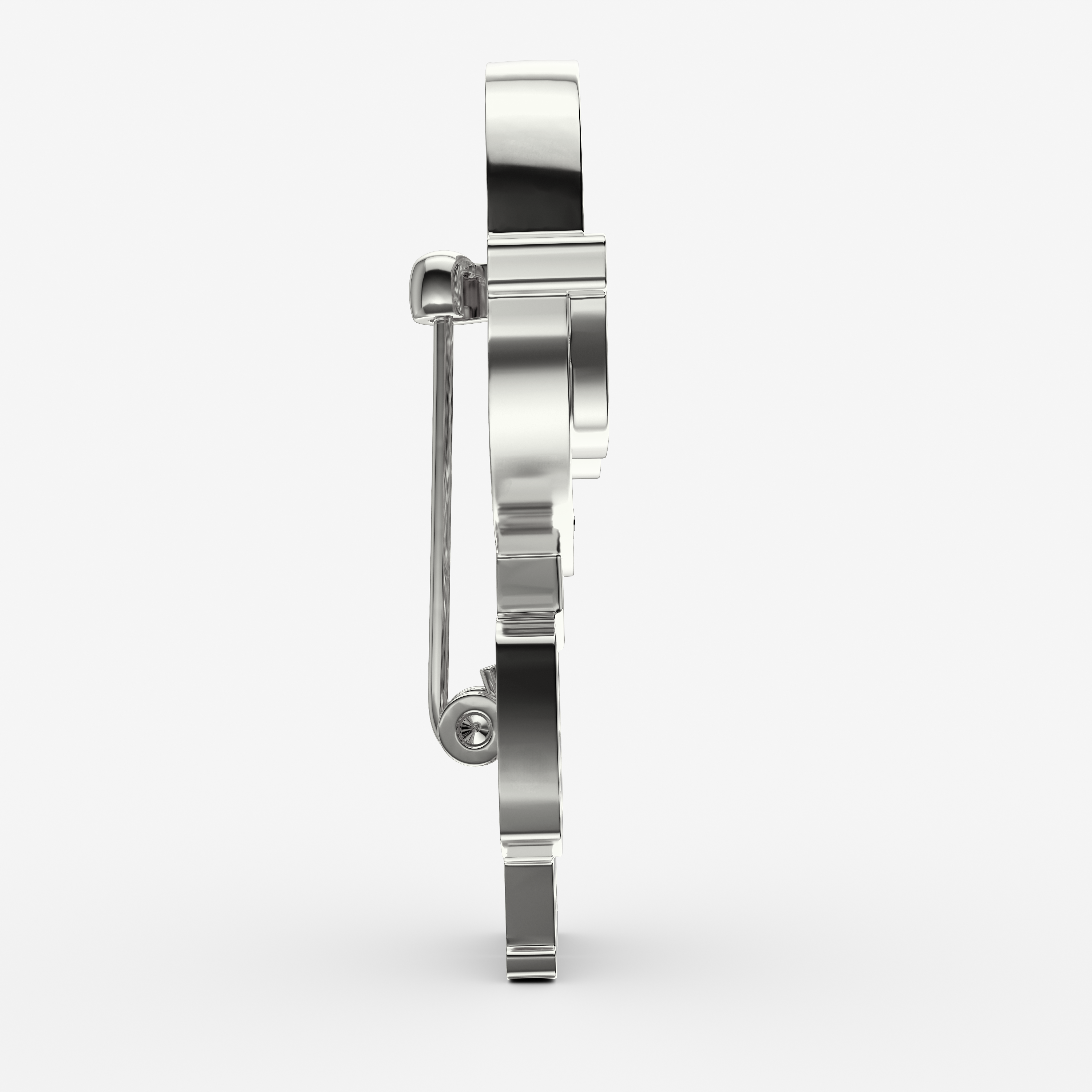 The Iconic Fashion Designer CZ Brooch made of 925 Silver