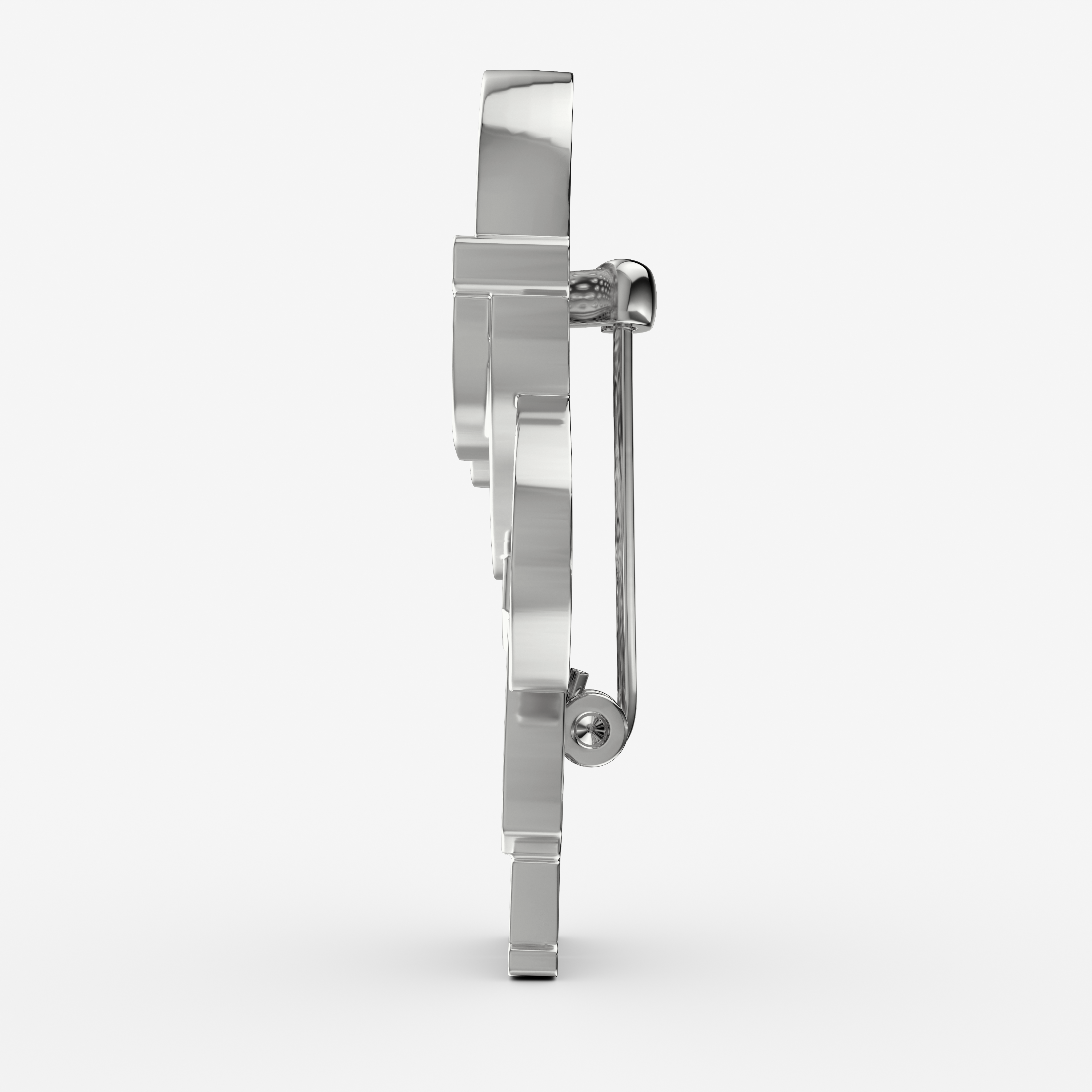 The Iconic Fashion Designer CZ Brooch made of 925 Silver