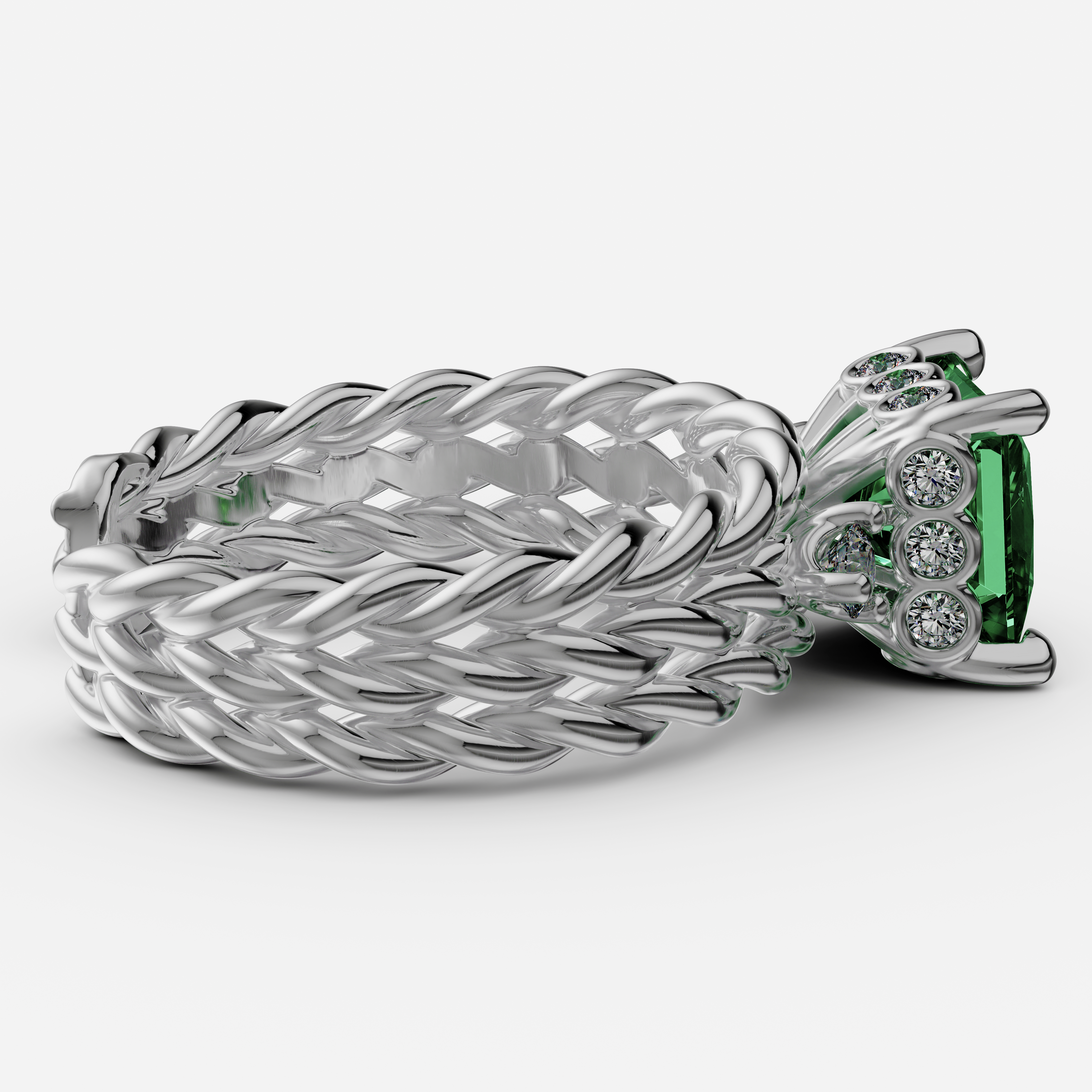 925 silver slick designer finger ring for women