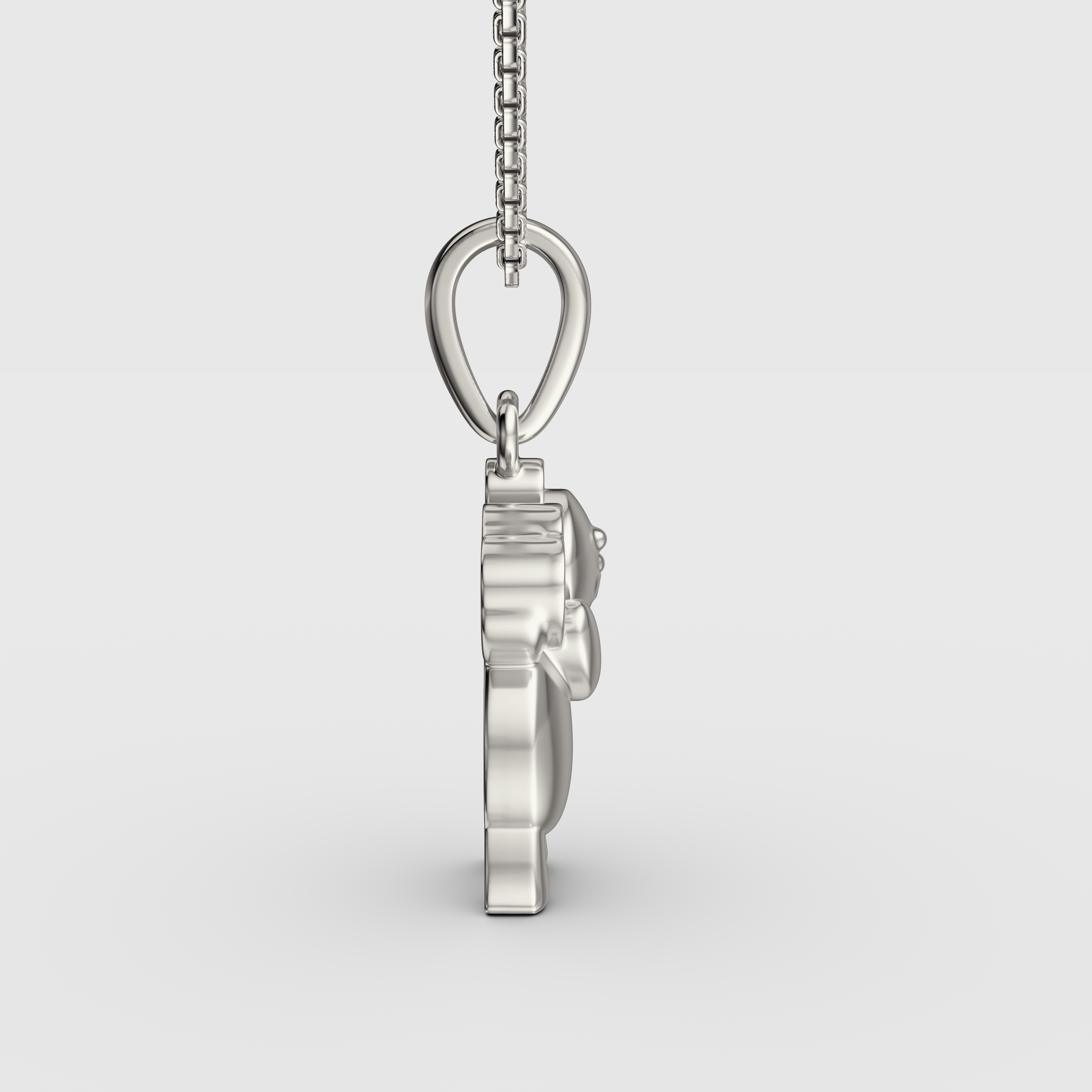 925 Silver Teddy bear Pendant withChain perfect gift for kids