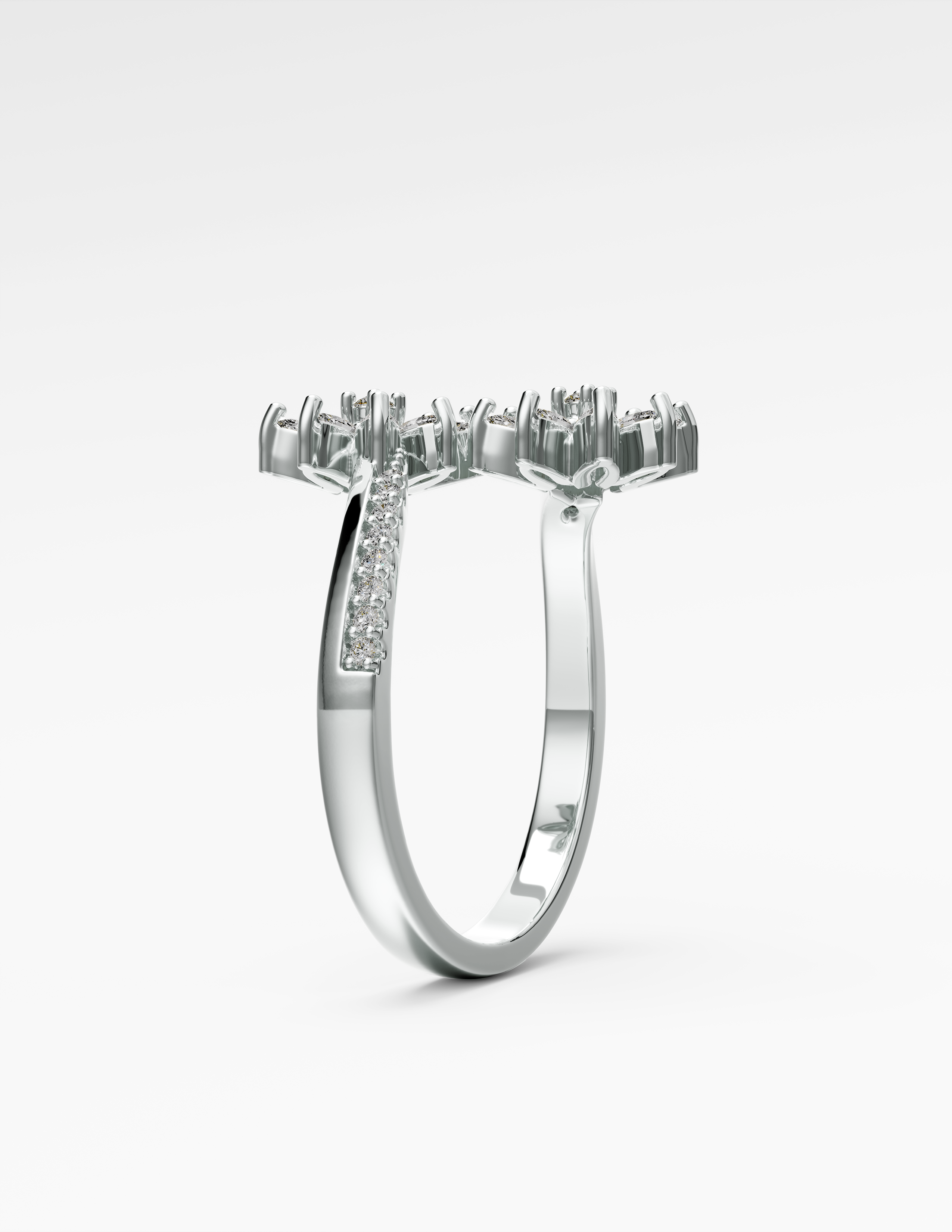 925 silver slick designer finger ring for women and girls