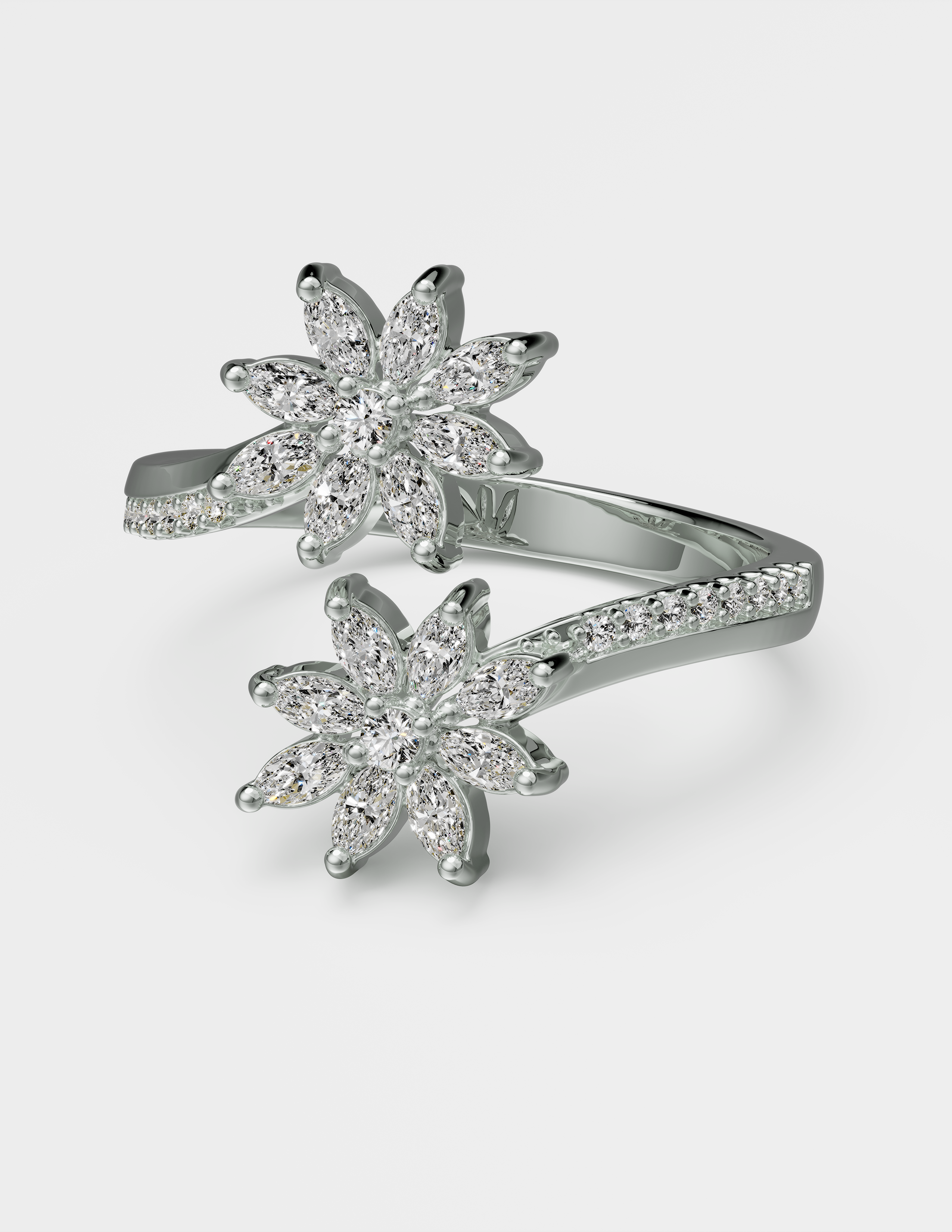 925 silver slick designer finger ring for women and girls