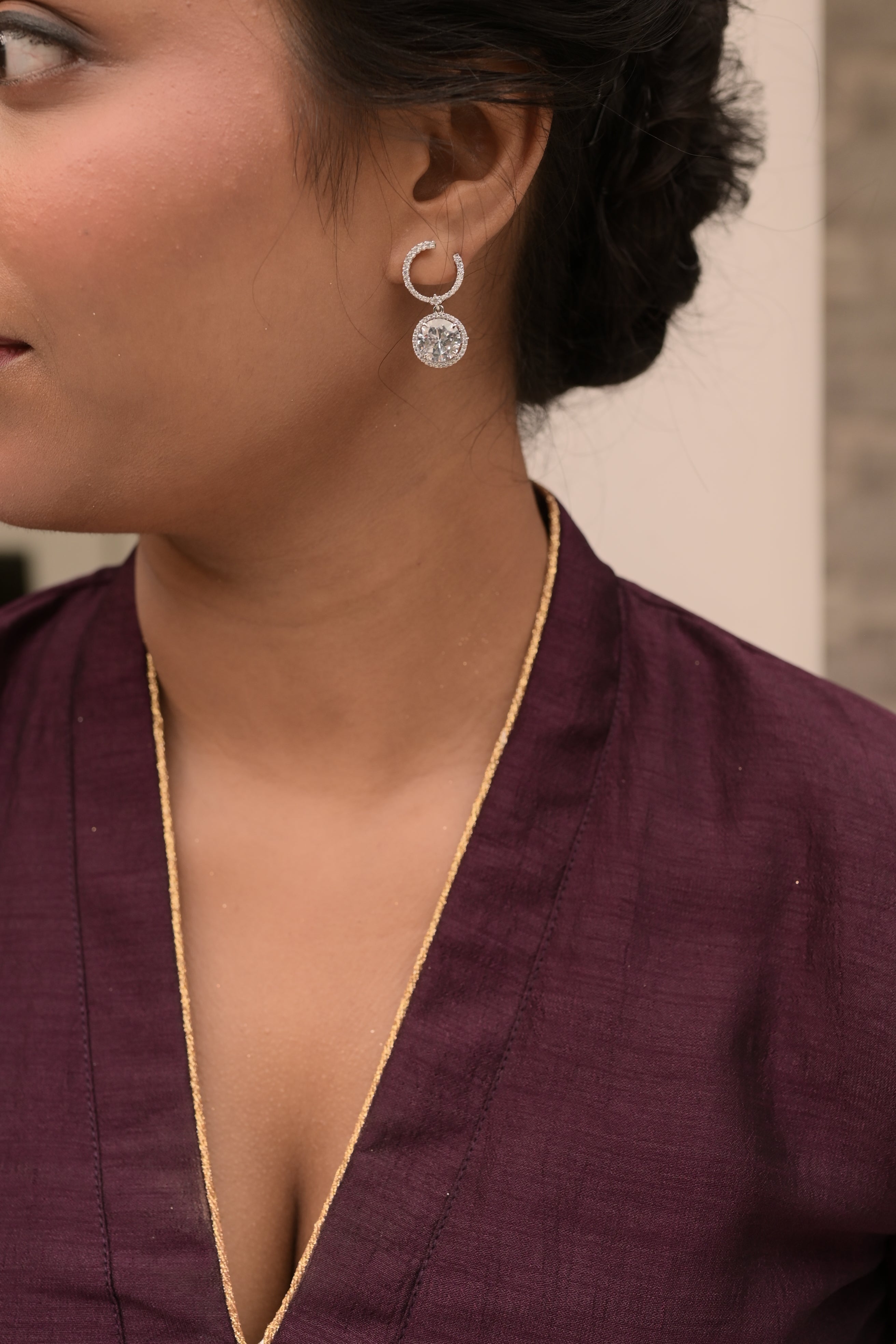 925 silver drop earrings for women and girls