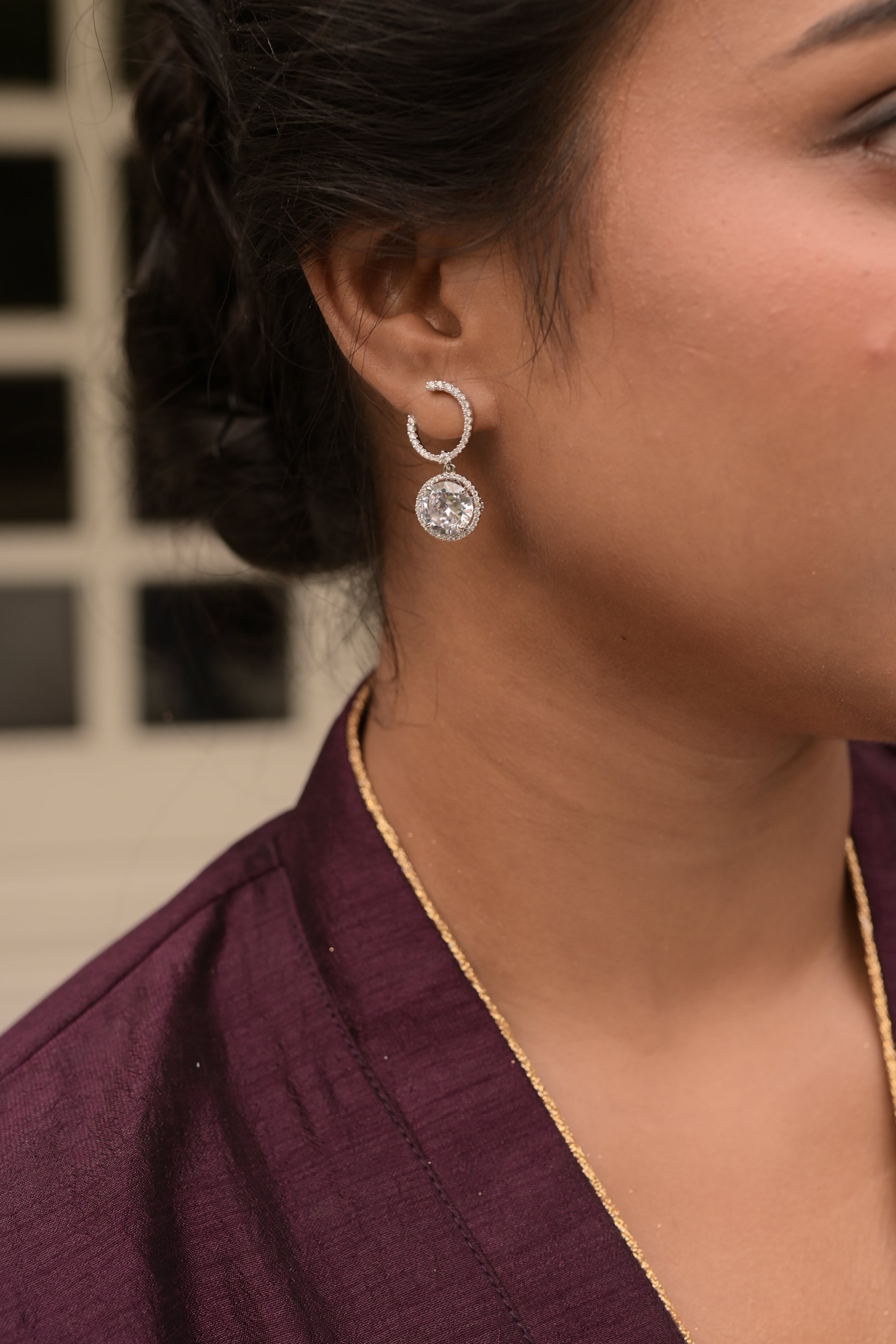 925 silver drop earrings for women and girls