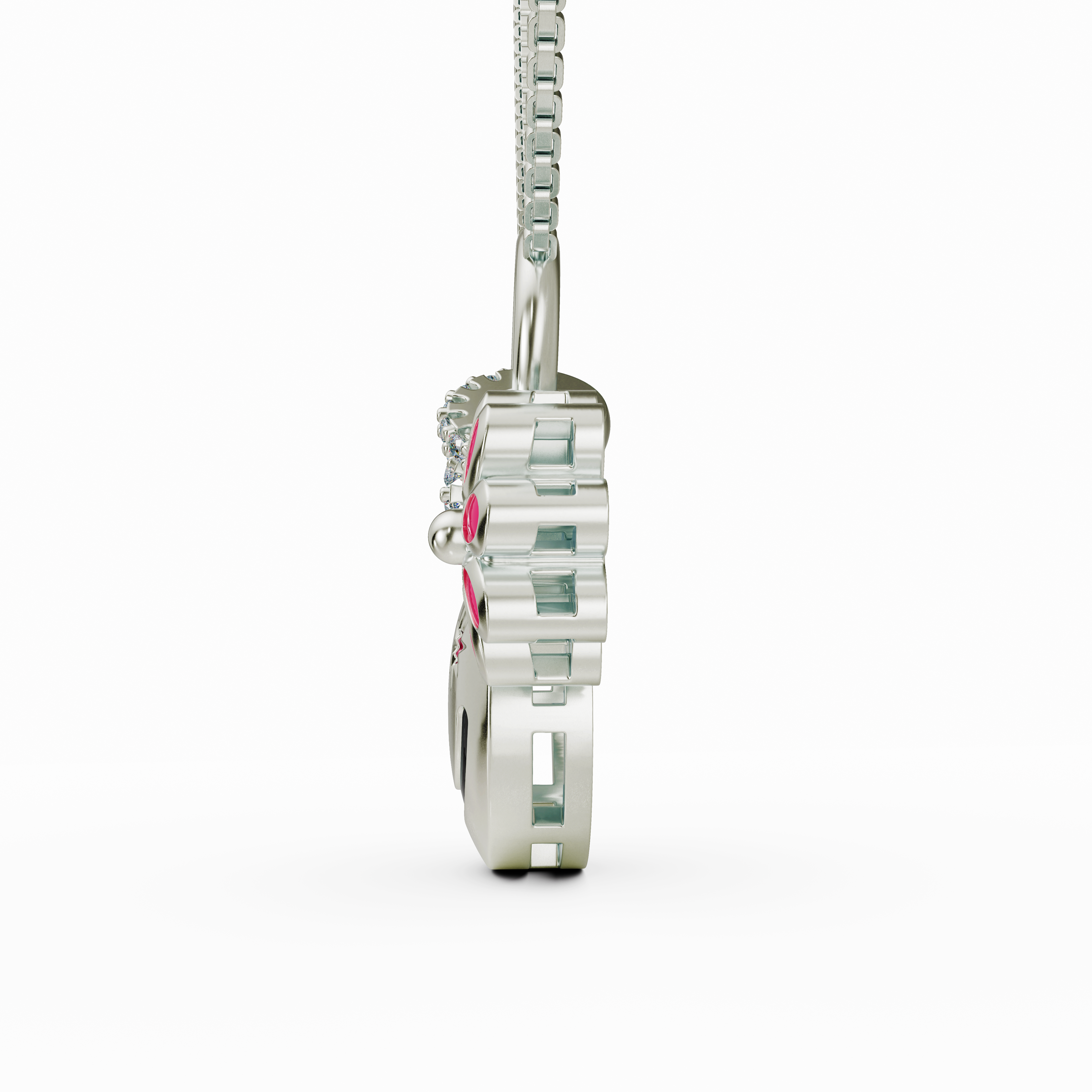 Sweet Charms of Love and Joy Pendant Necklace made of 925 silver for kids