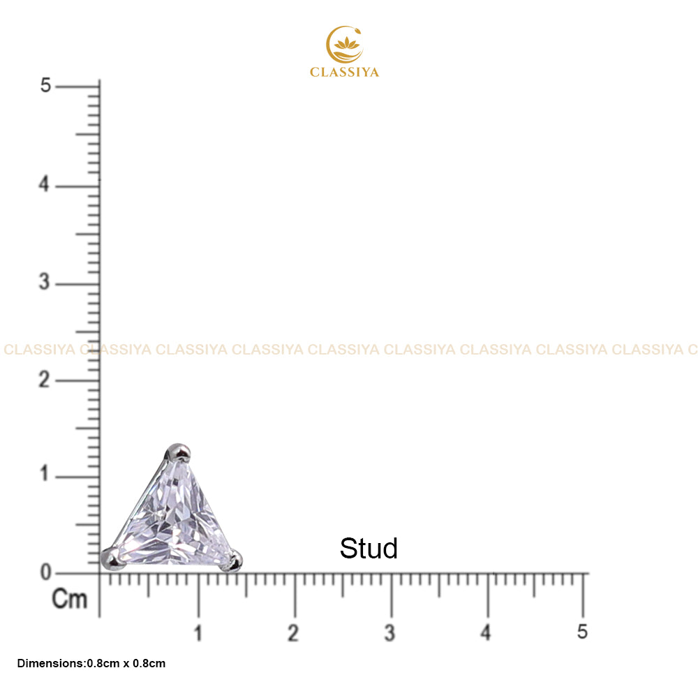 925 silver solitaire stud earrings