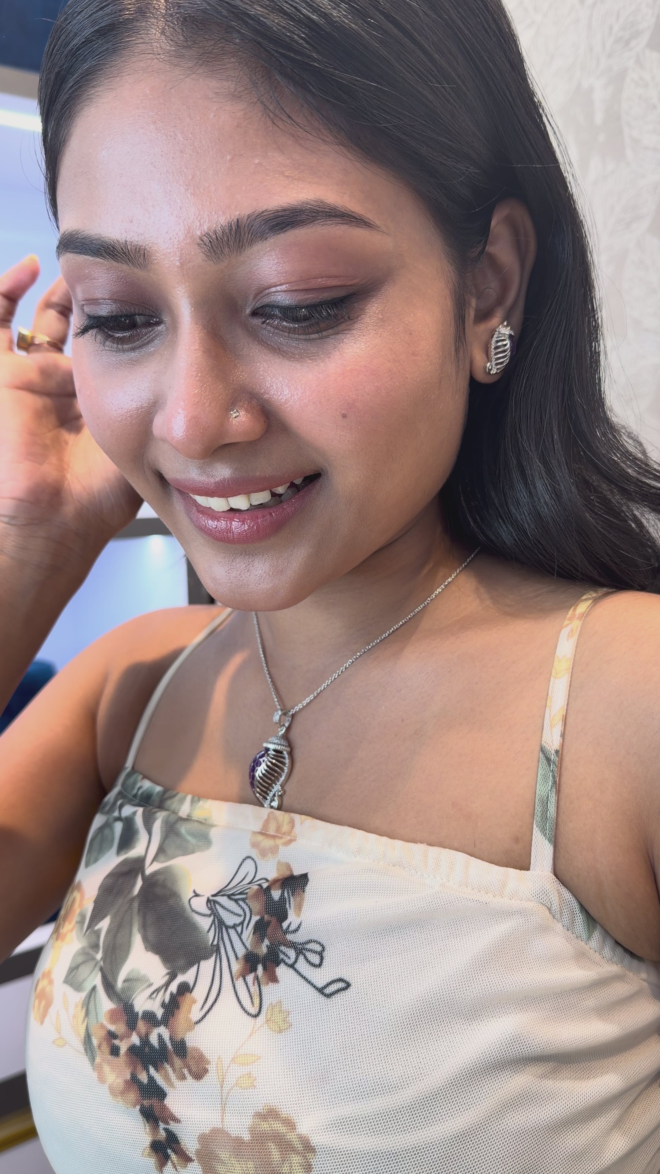 Ocean Whisper 925 Sterling Silver Pendant set